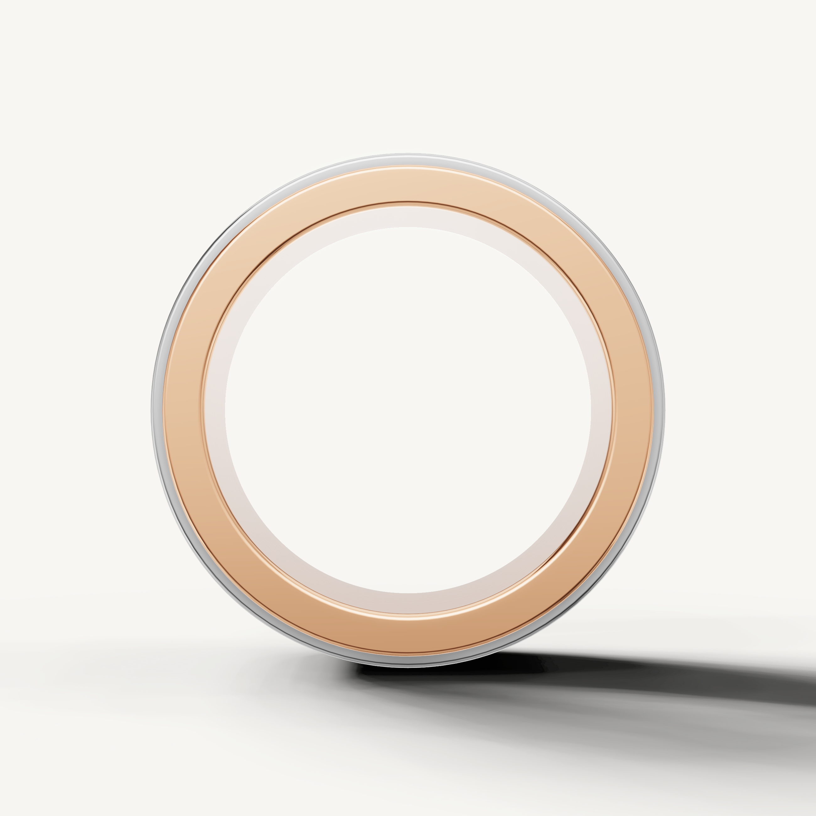 Rose gold diamond wedding band ring by Raul Diamonds with sleek modern style