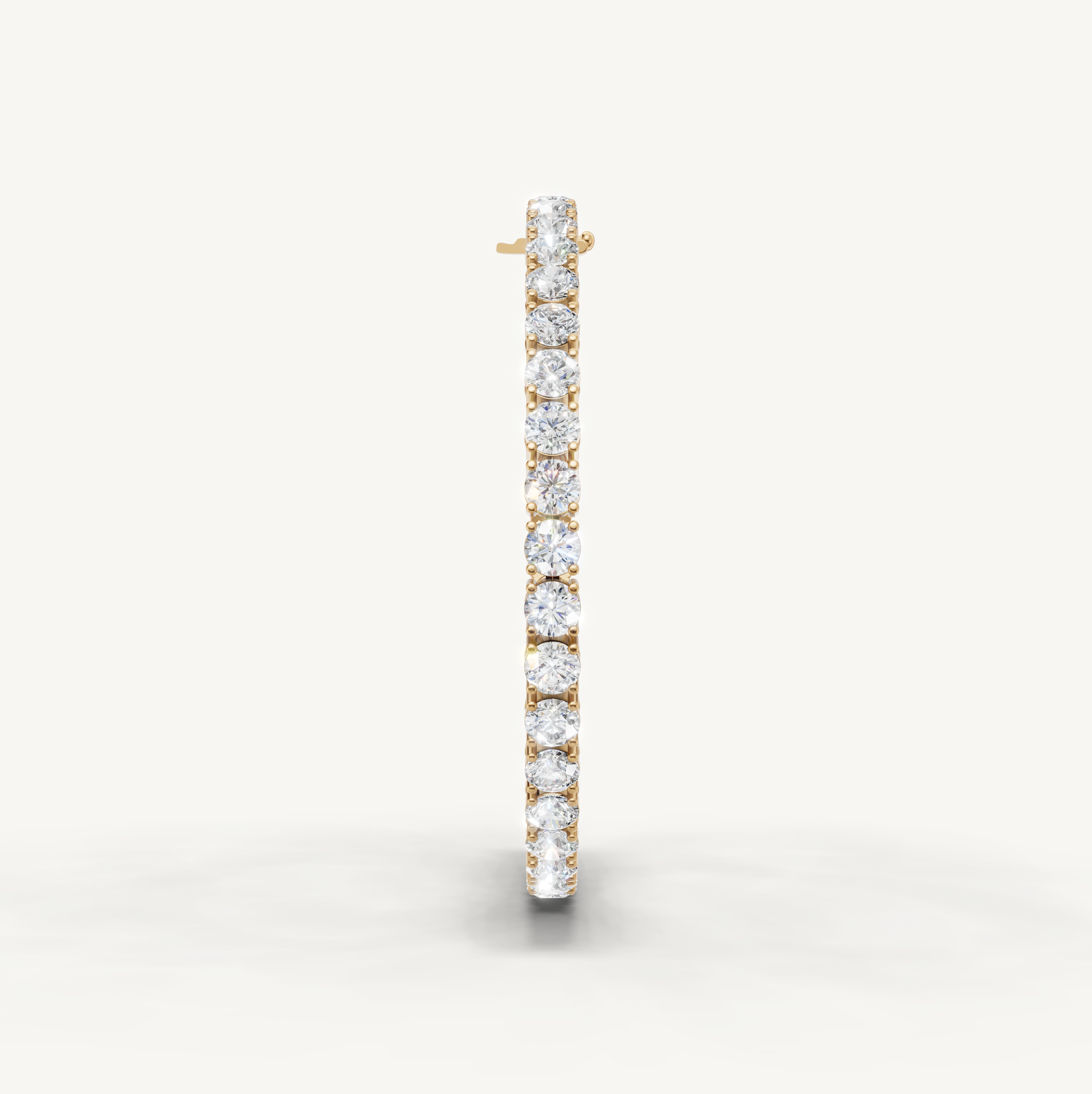 Luxury 10 Carat Round Diamond Tennis Bracelet in Yellow Gold by Raul Diamonds