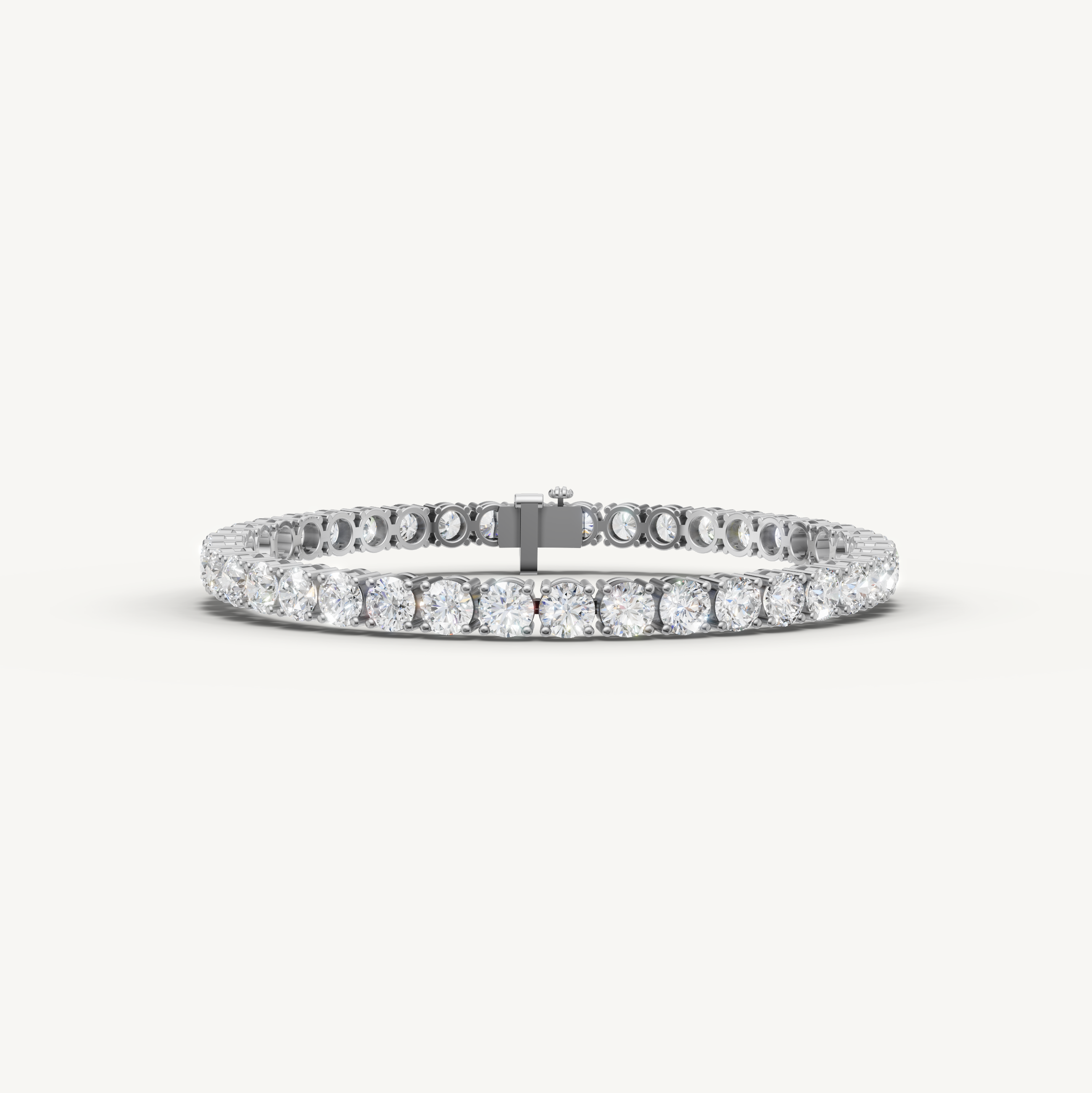 10 Carat Lab Grown Diamond Tennis Bracelet in 14K White Gold by Raul Diamonds