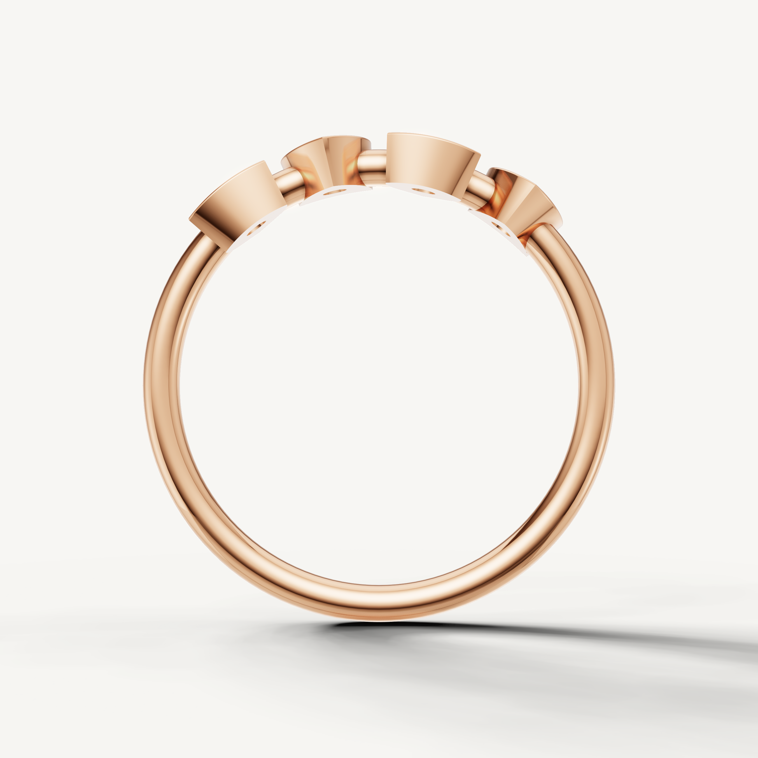 Contemporary rose gold diamond wedding band for women by Raul Diamonds
