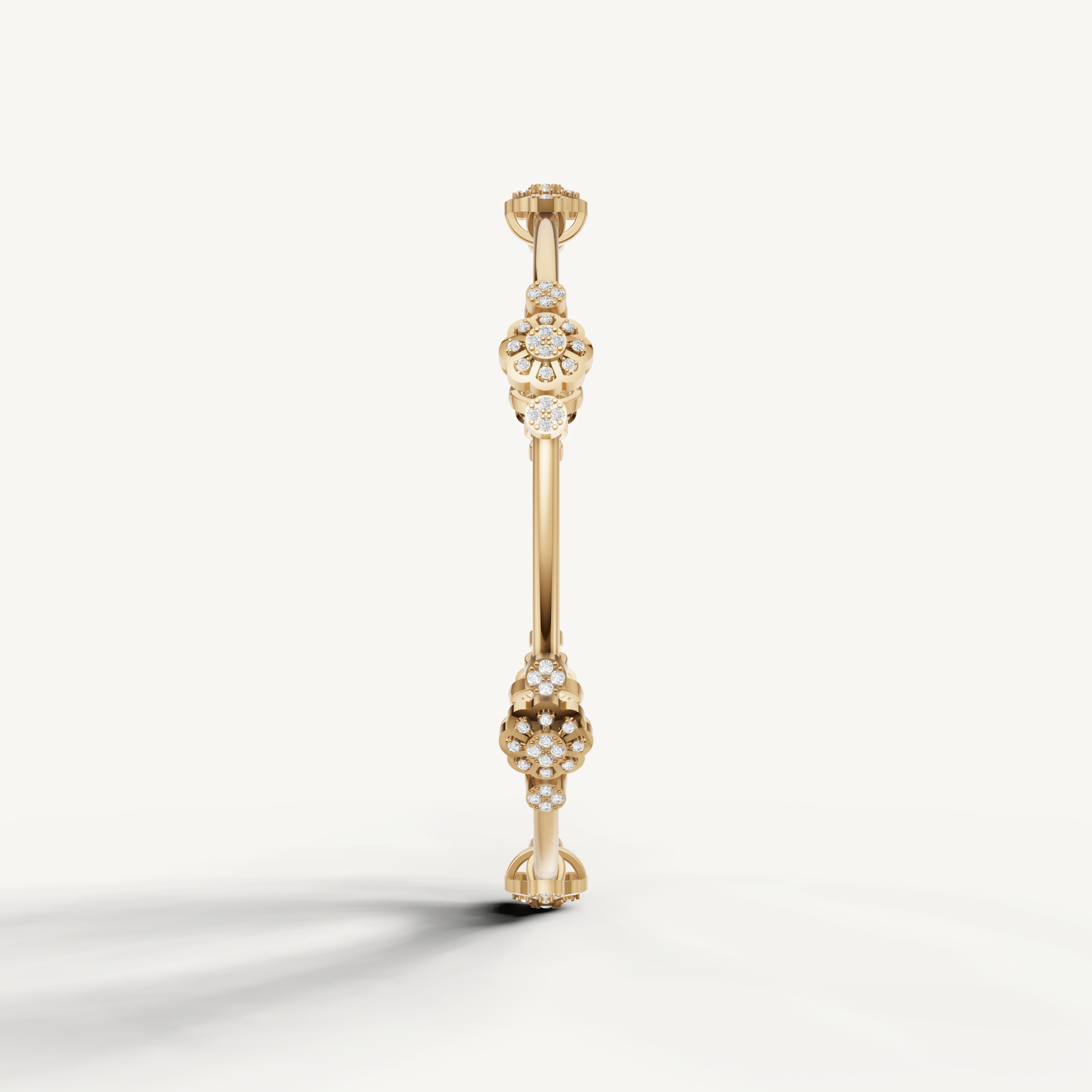 Luxury yellow gold diamond flower bracelet for women by Raul Diamonds