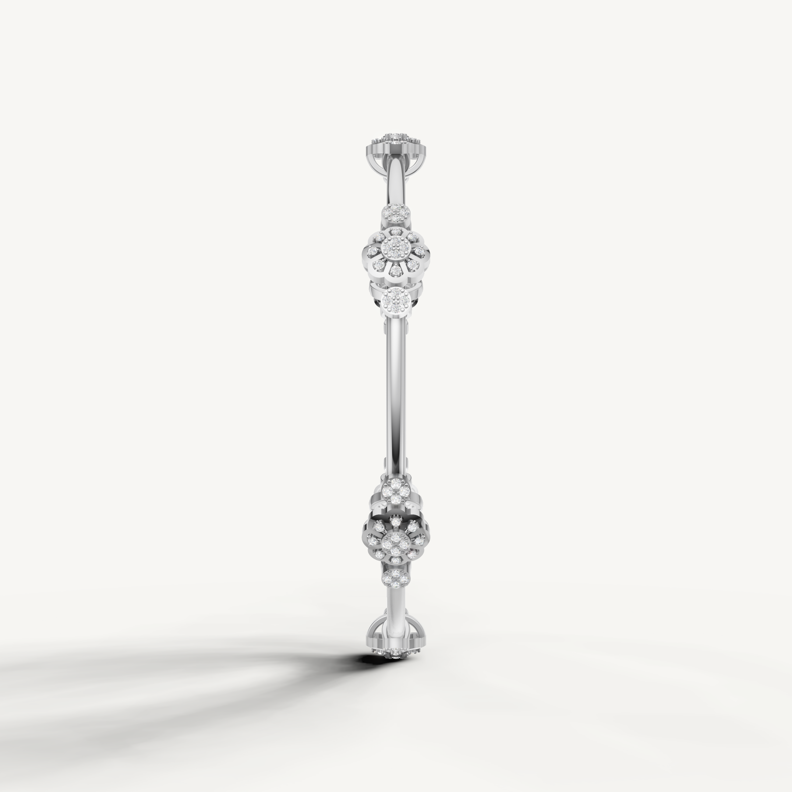 White gold luxury diamond flower bracelet for women by Raul Diamonds