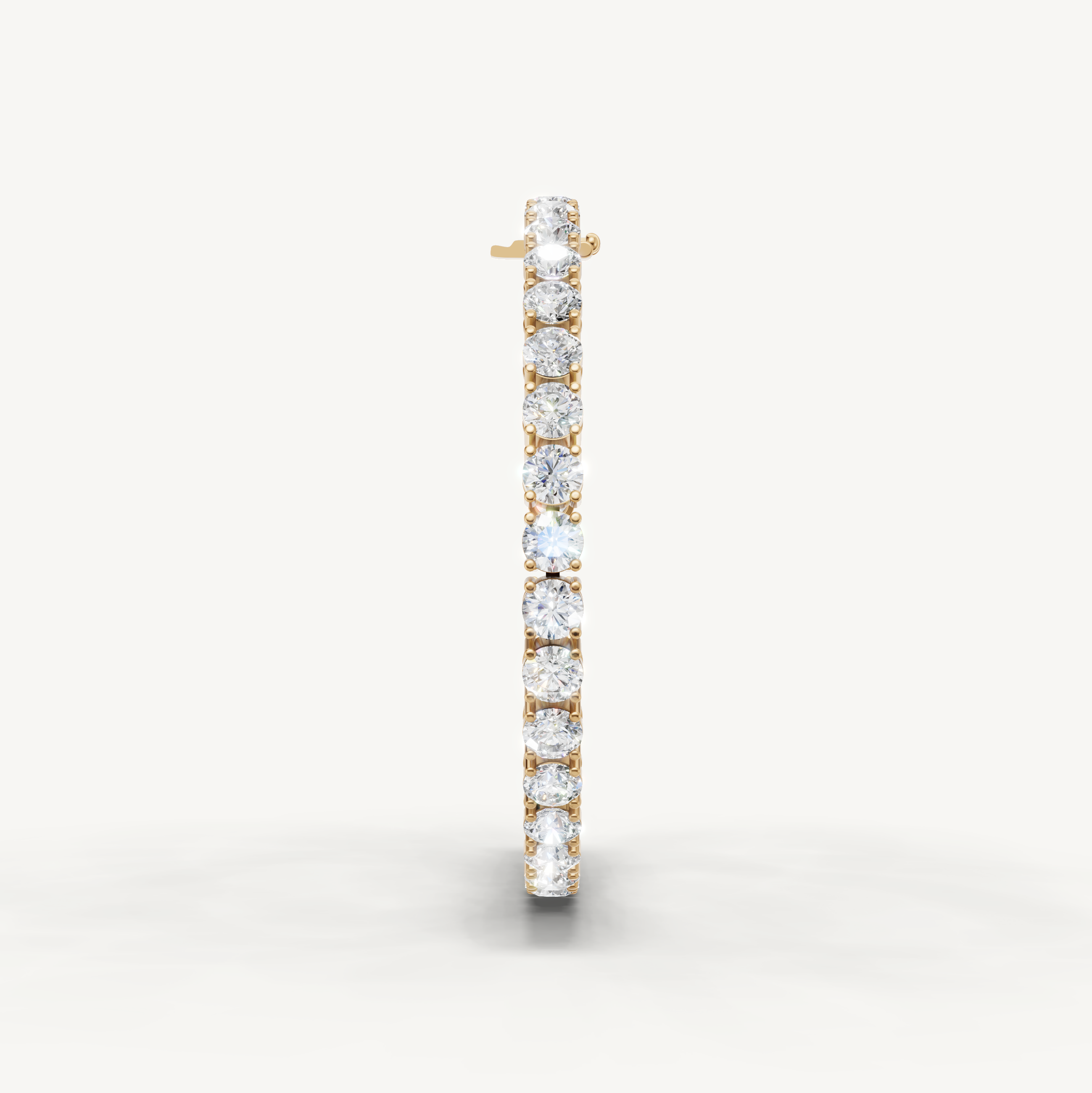 Luxury 12 Carat Round Diamond Tennis Bracelet in Yellow Gold by Raul Diamonds