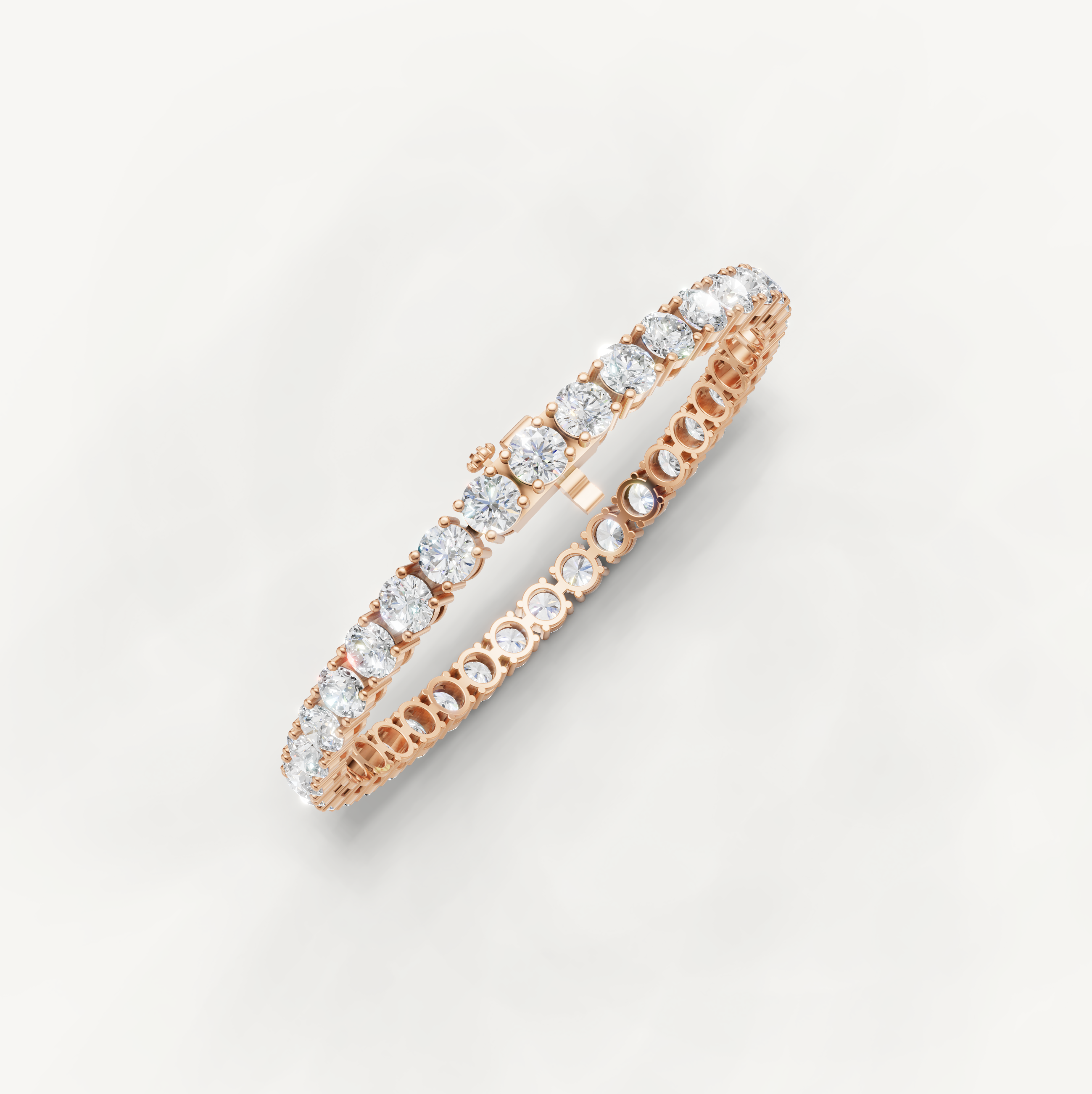 Elegant Rose Gold Tennis Bracelet with Lab Grown Diamonds by Raul Diamonds