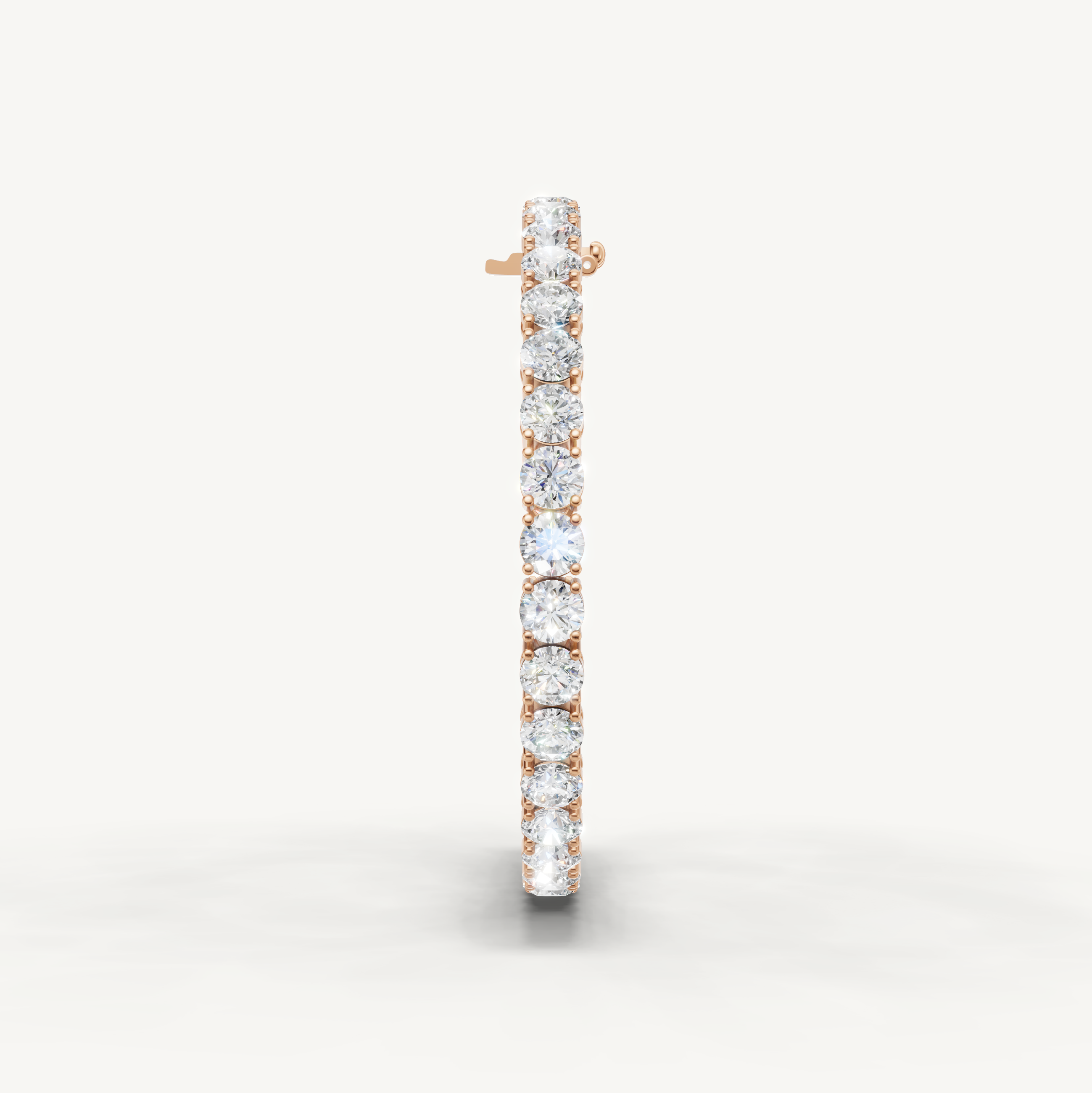 Luxury 14 Carat Round Diamond Tennis Bracelet in Rose Gold by Raul Diamonds
