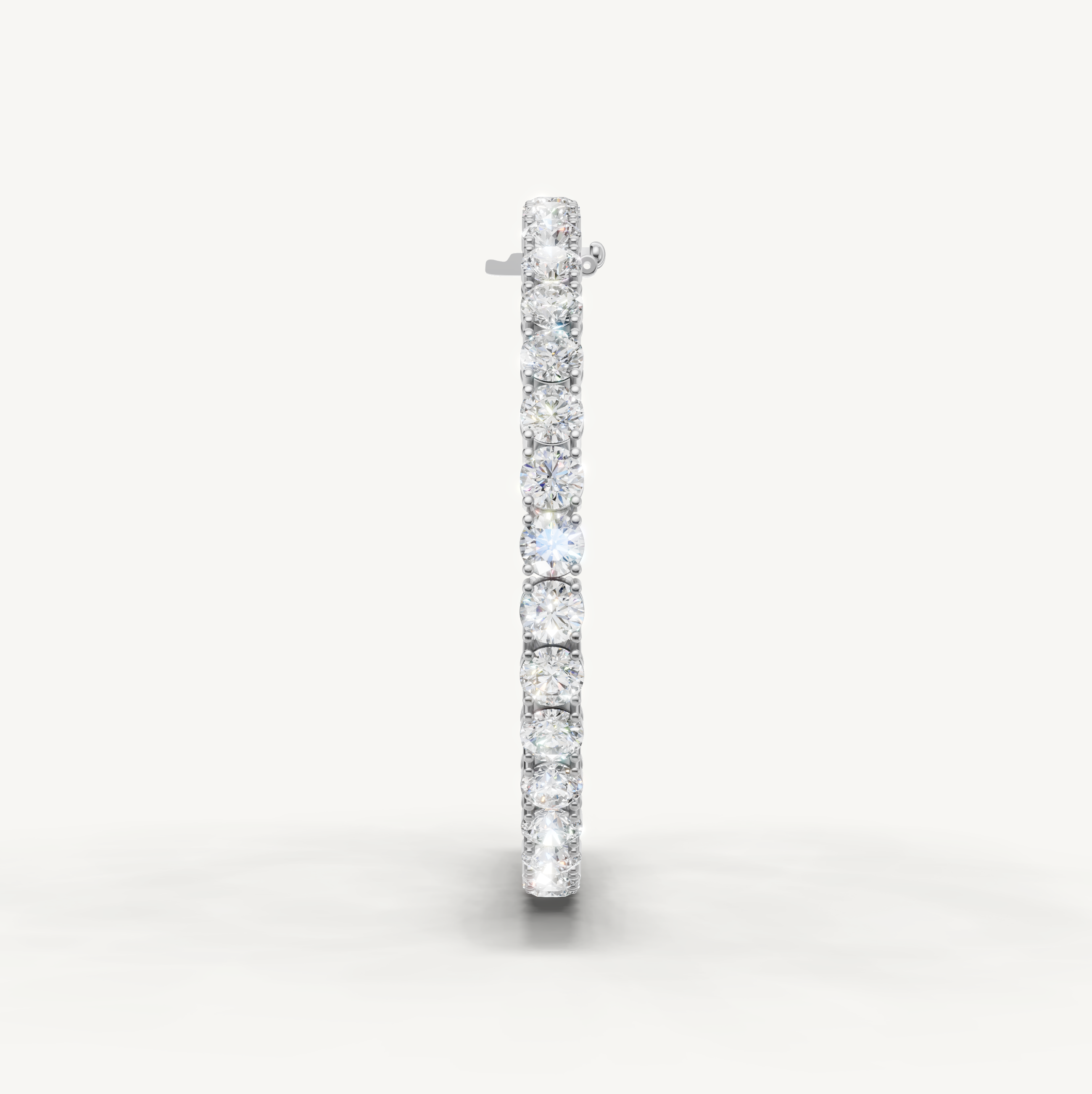 Luxury 14 Carat Round Diamond Tennis Bracelet in White Gold by Raul Diamonds