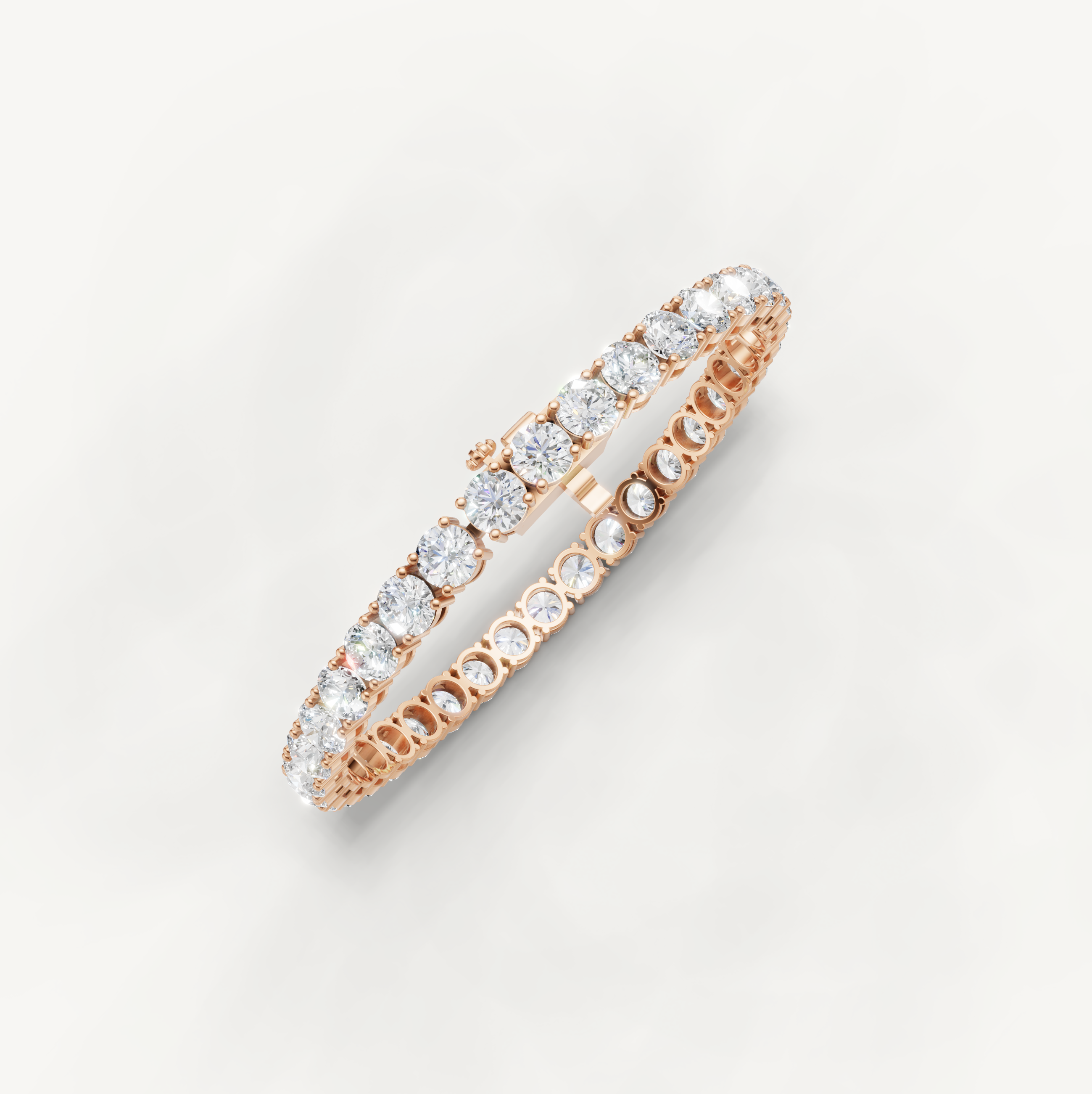 Elegant Rose Gold Tennis Bracelet with Lab Grown Diamonds by Raul Diamonds