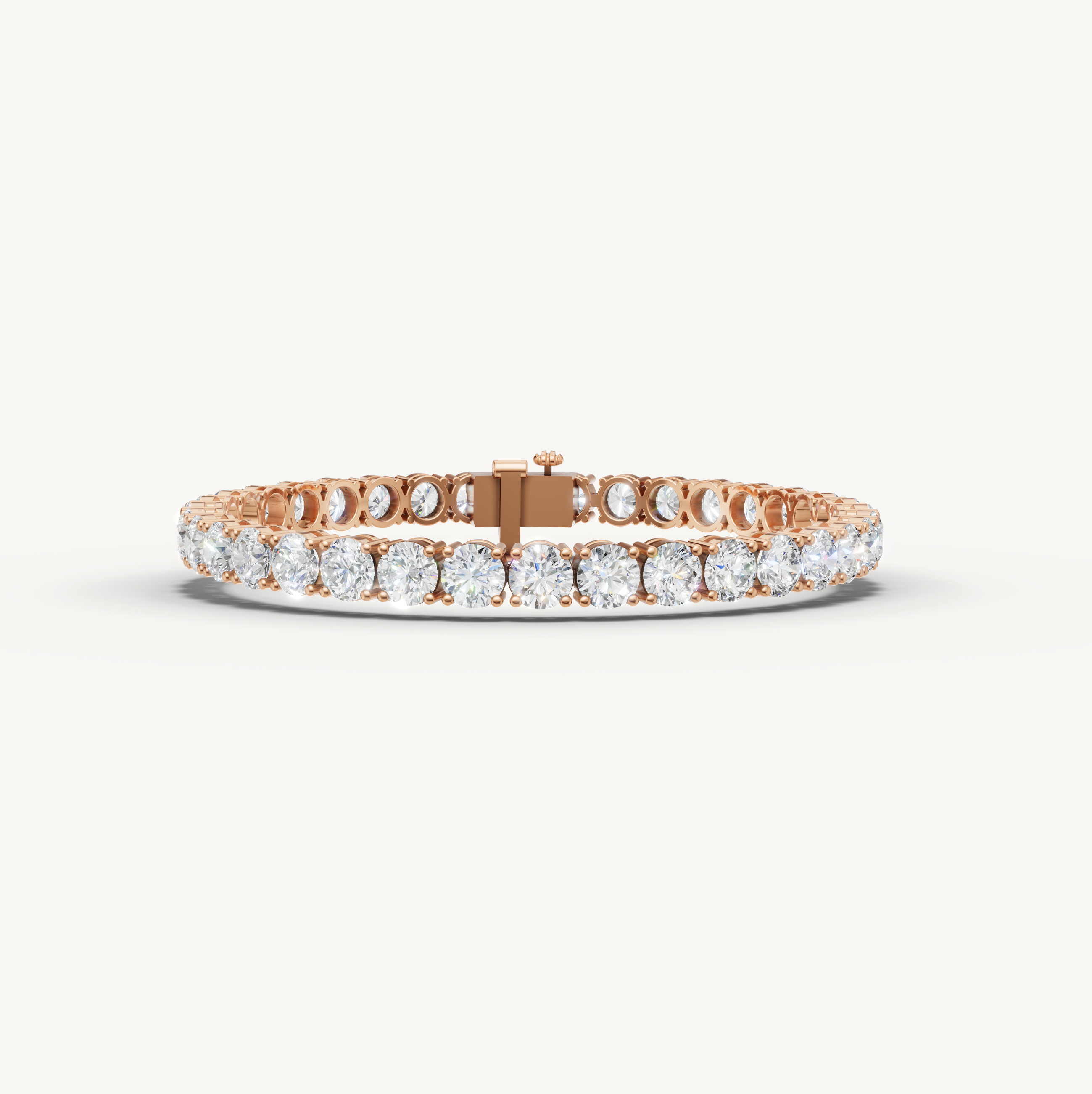 14 Carat Lab Grown Diamond Tennis Bracelet in 14K Rose Gold by Raul Diamonds