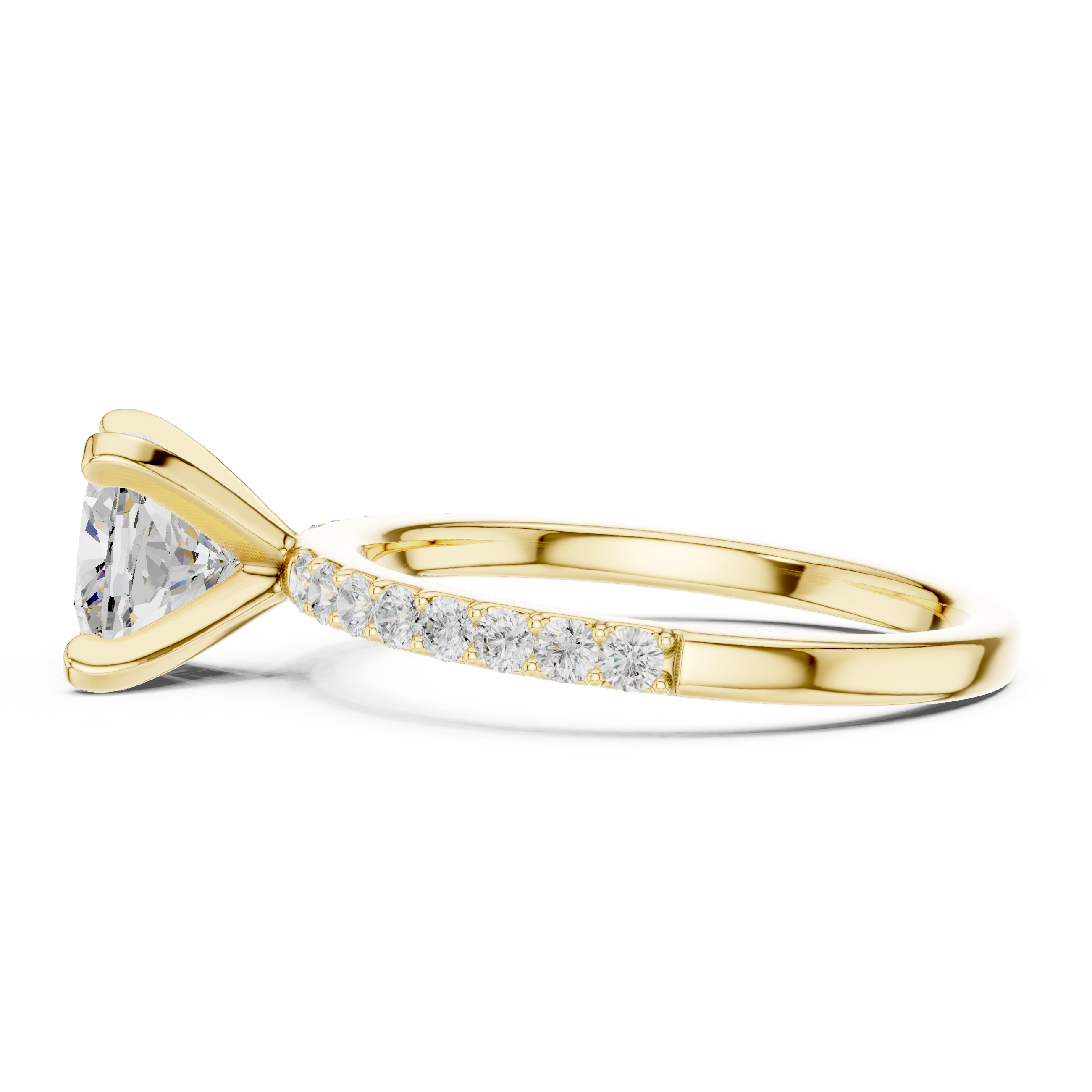 Lab grown 2-carat cushion cut diamond engagement ring