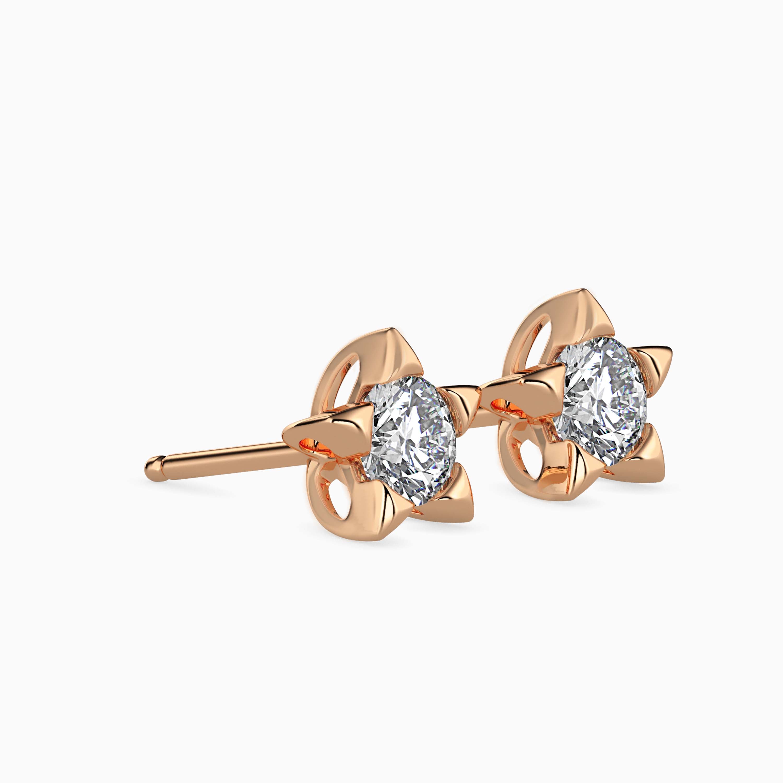 14K Gold Celestial Star Lab-Grown Diamond Stud Earrings | Ethical Fine Jewelry