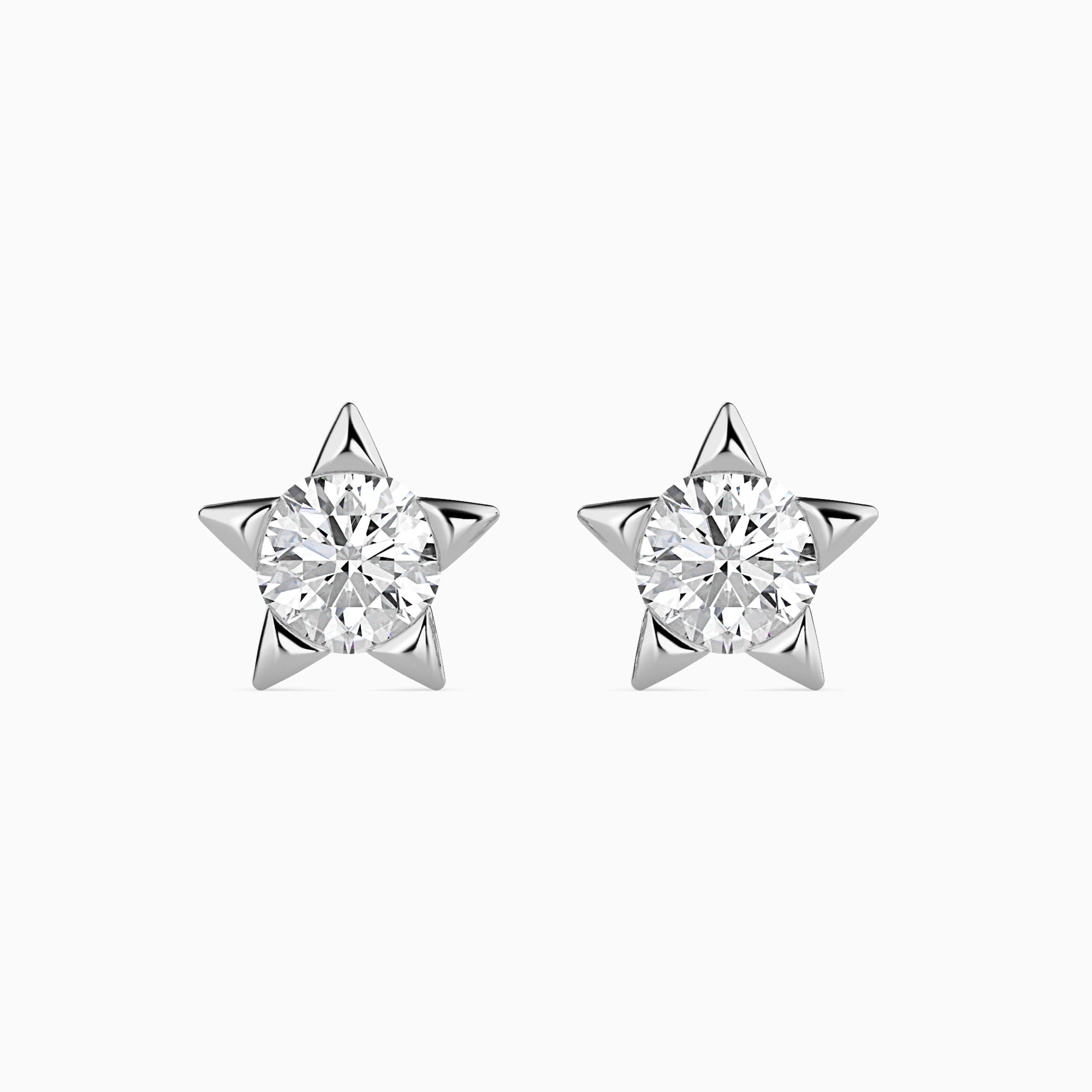 14K Gold Celestial Star Lab-Grown Diamond Stud Earrings | Ethical Fine Jewelry