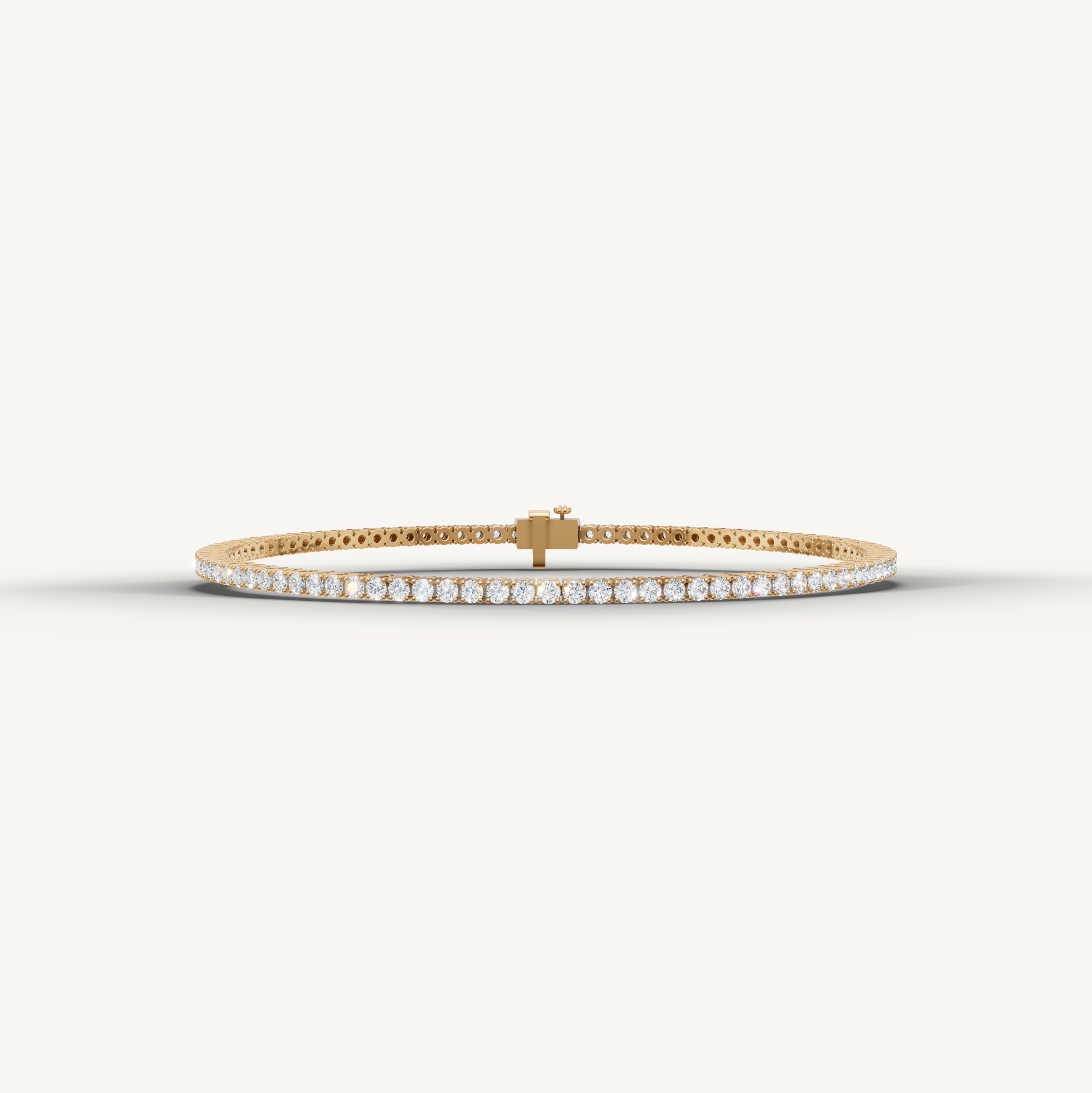 Round Brilliant Lab Grown Diamond Tennis Bracelet in 14K White Gold