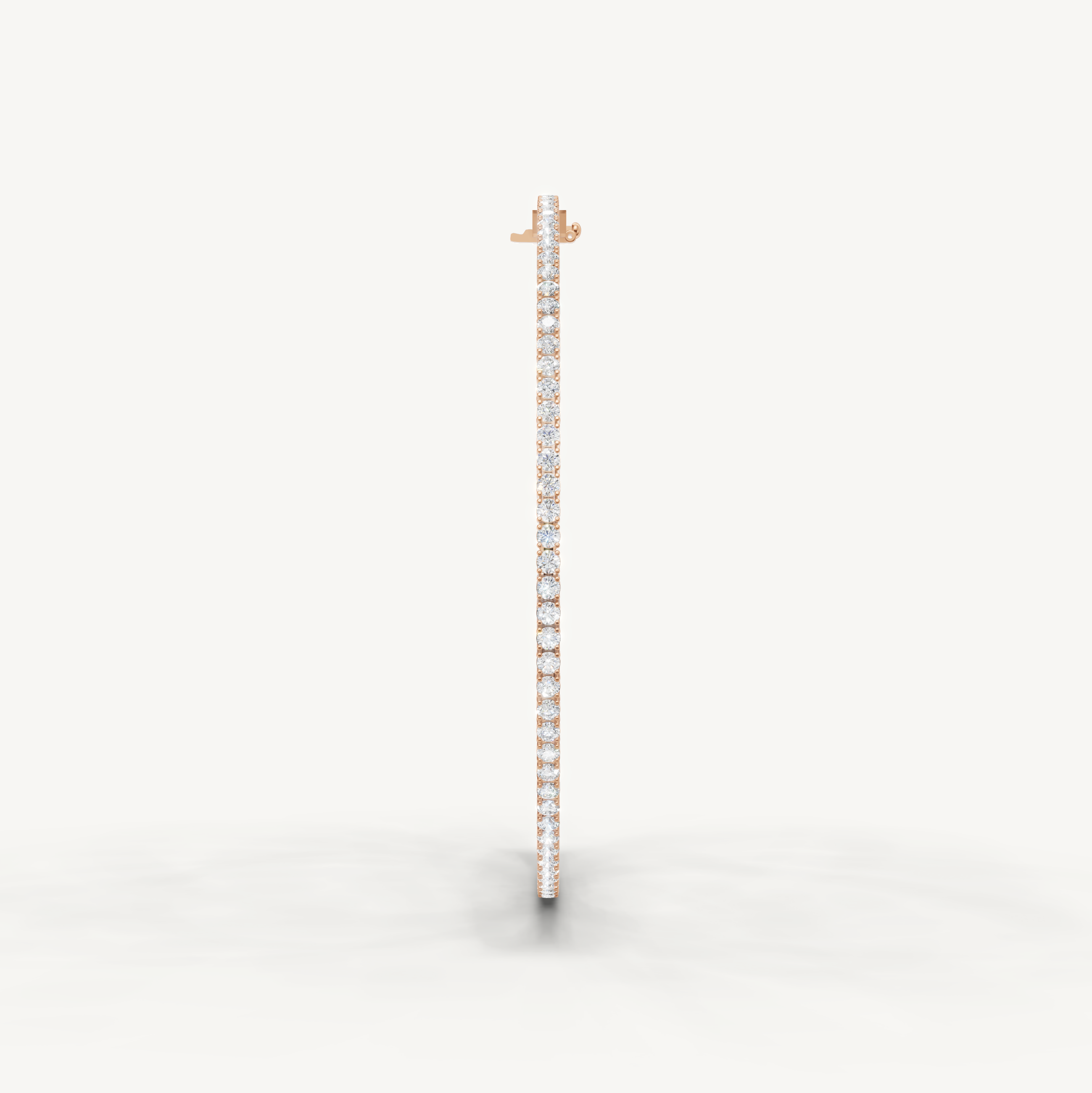 Romantic rose gold diamond tennis bracelet with round lab grown diamonds by Raul Diamonds