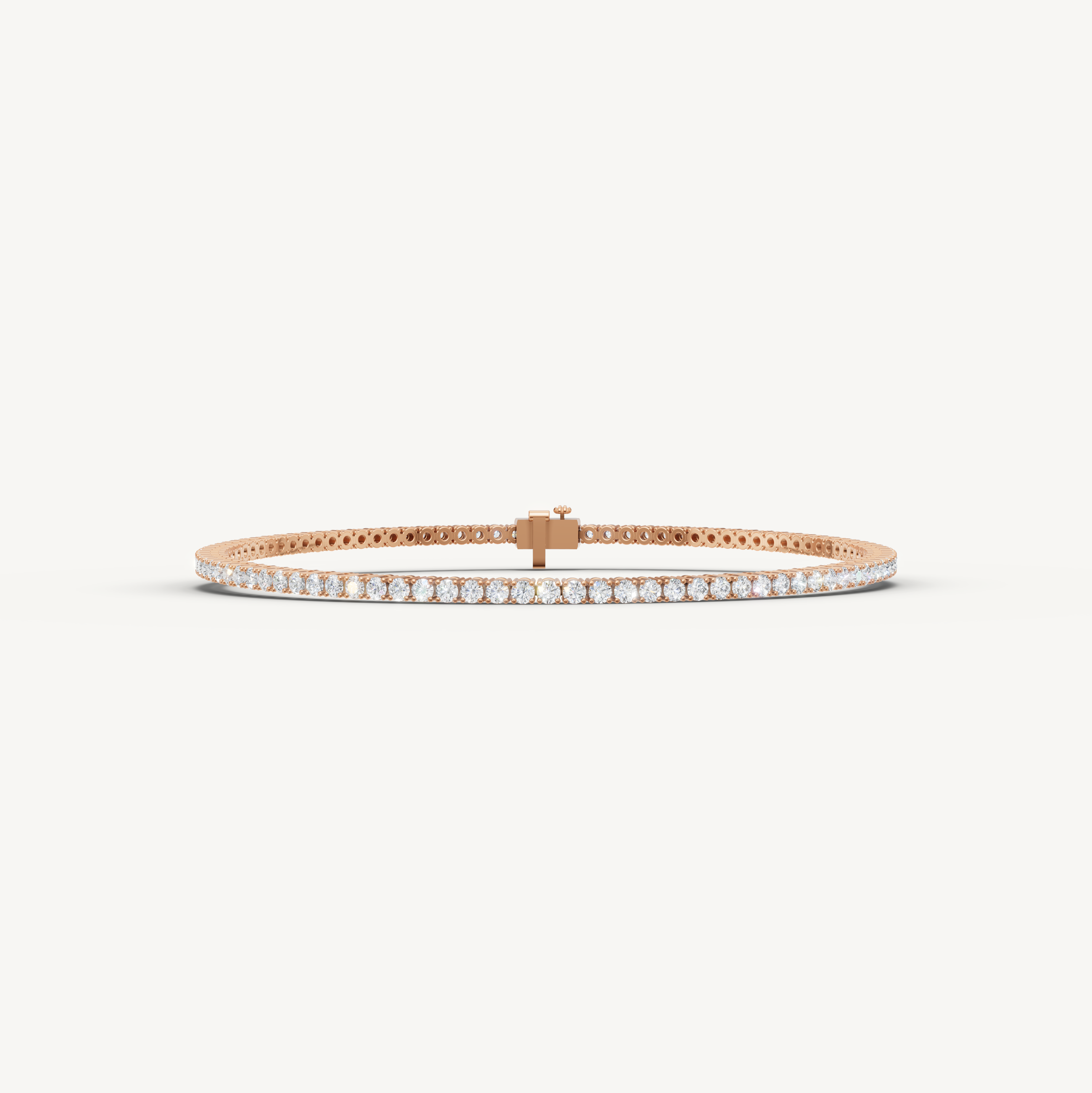 2 carat lab grown diamond tennis bracelet in rose gold by Raul Diamonds