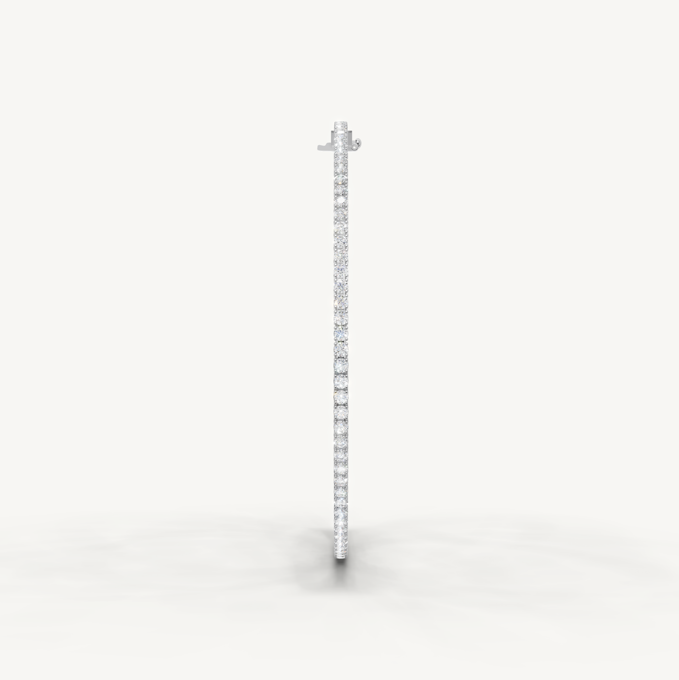 Classic white gold diamond tennis bracelet with round lab grown diamonds by Raul Diamonds