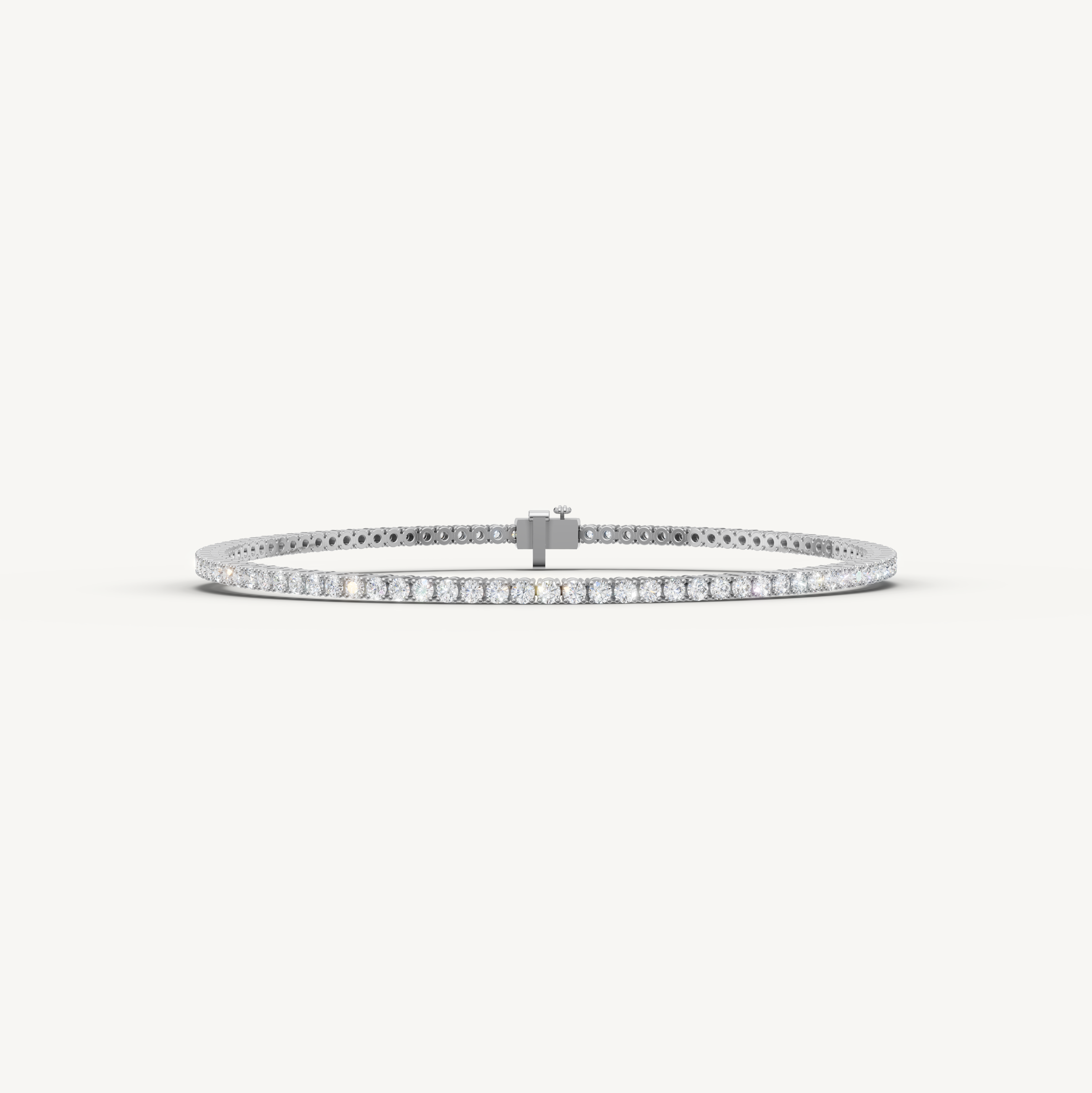 2 carat lab grown diamond tennis bracelet in white gold by Raul Diamonds