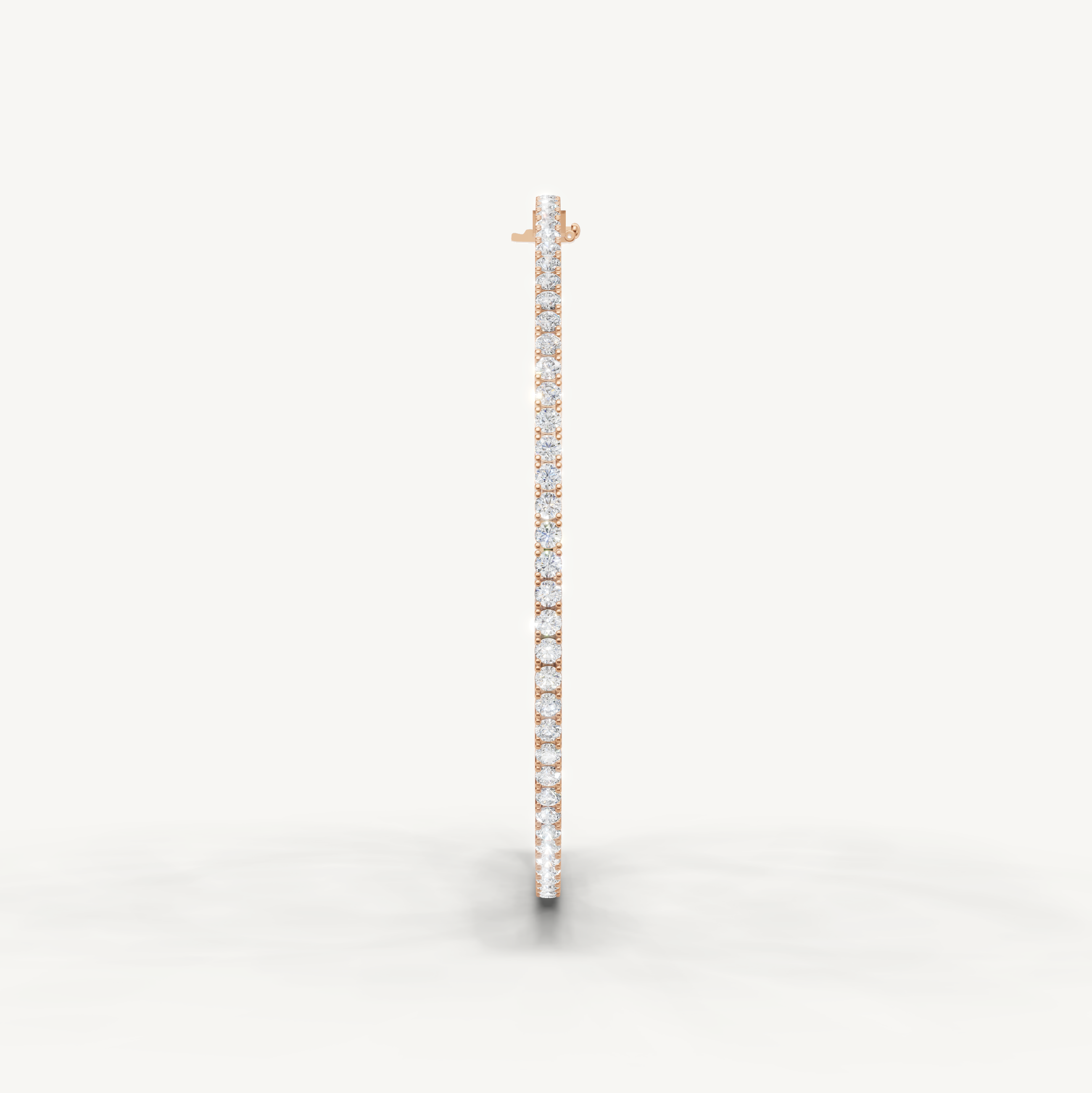 Romantic rose gold diamond tennis bracelet with round lab grown diamonds by Raul Diamonds