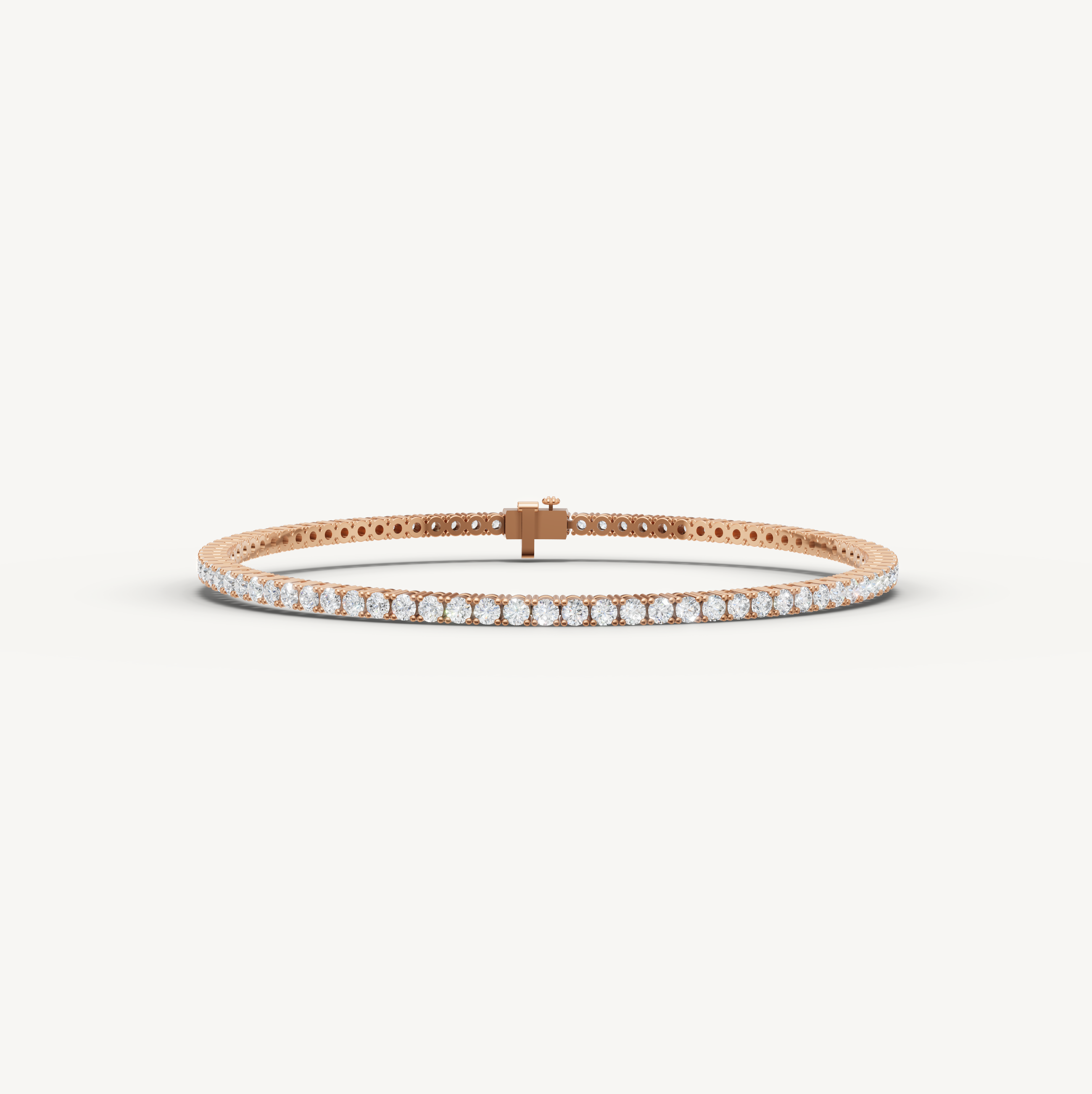3 carat lab grown diamond tennis bracelet in rose gold by Raul Diamonds