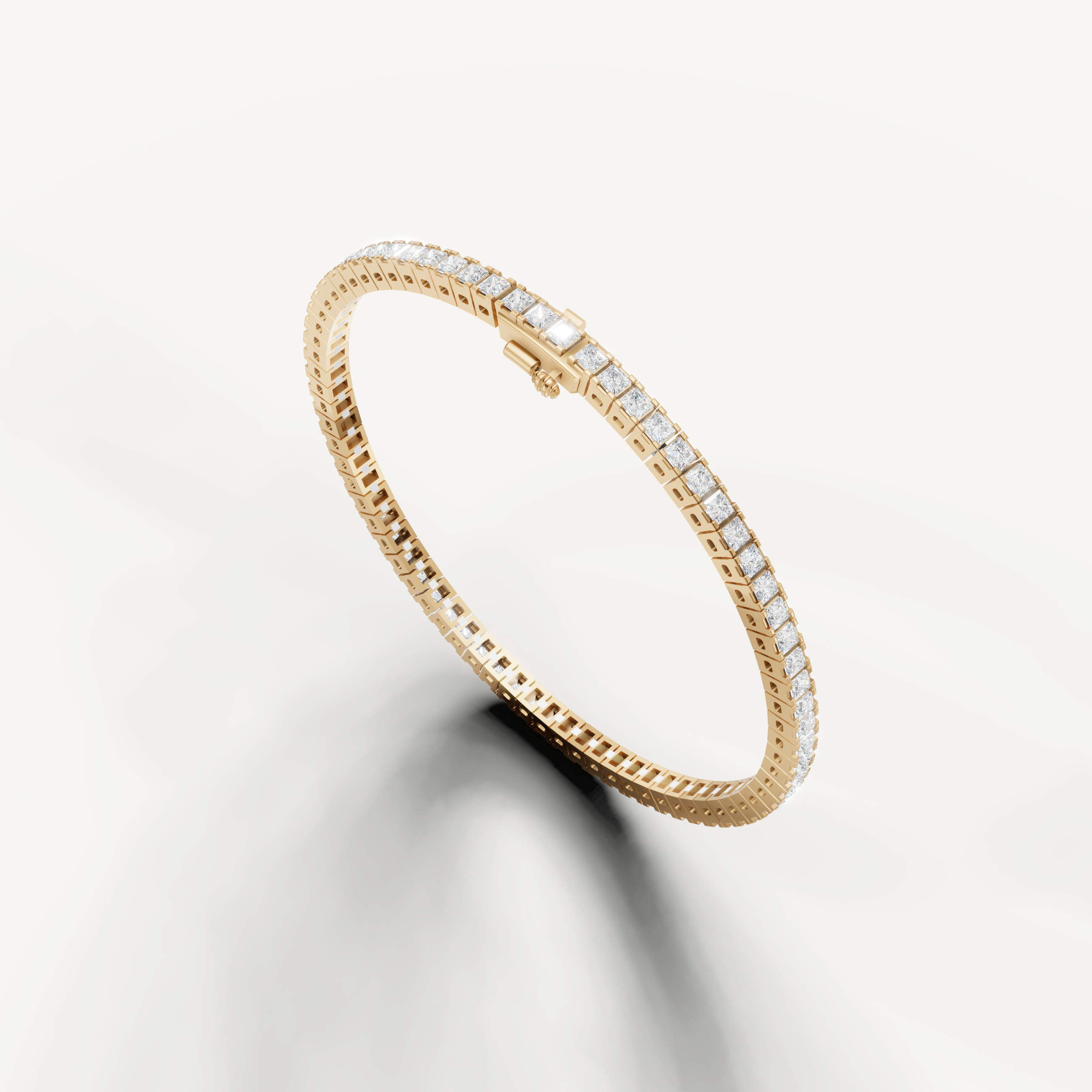 Raul Diamonds yellow gold diamond line bracelet with timeless minimalist style