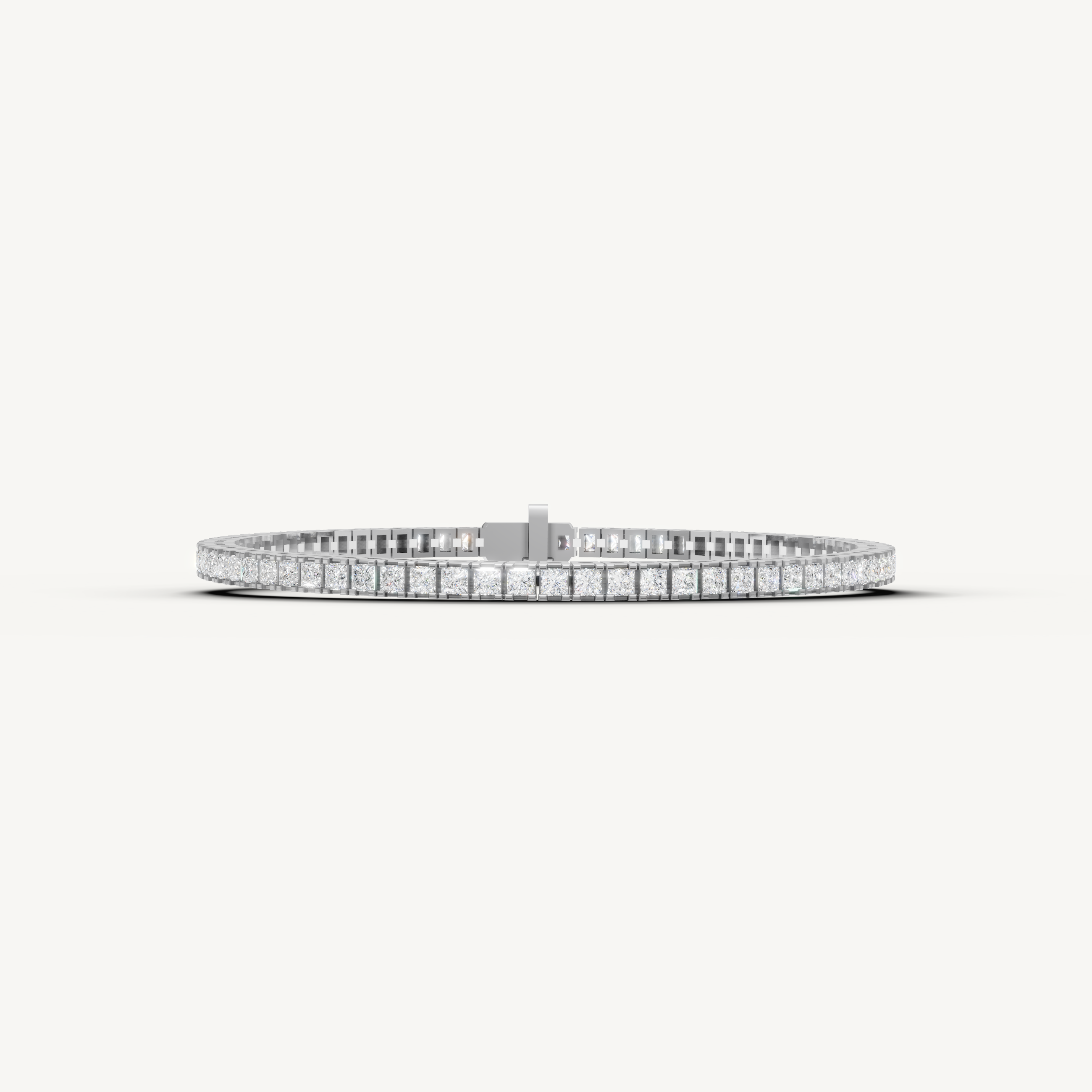 Raul Diamonds white gold princess cut diamond tennis bracelet with luxury sparkle