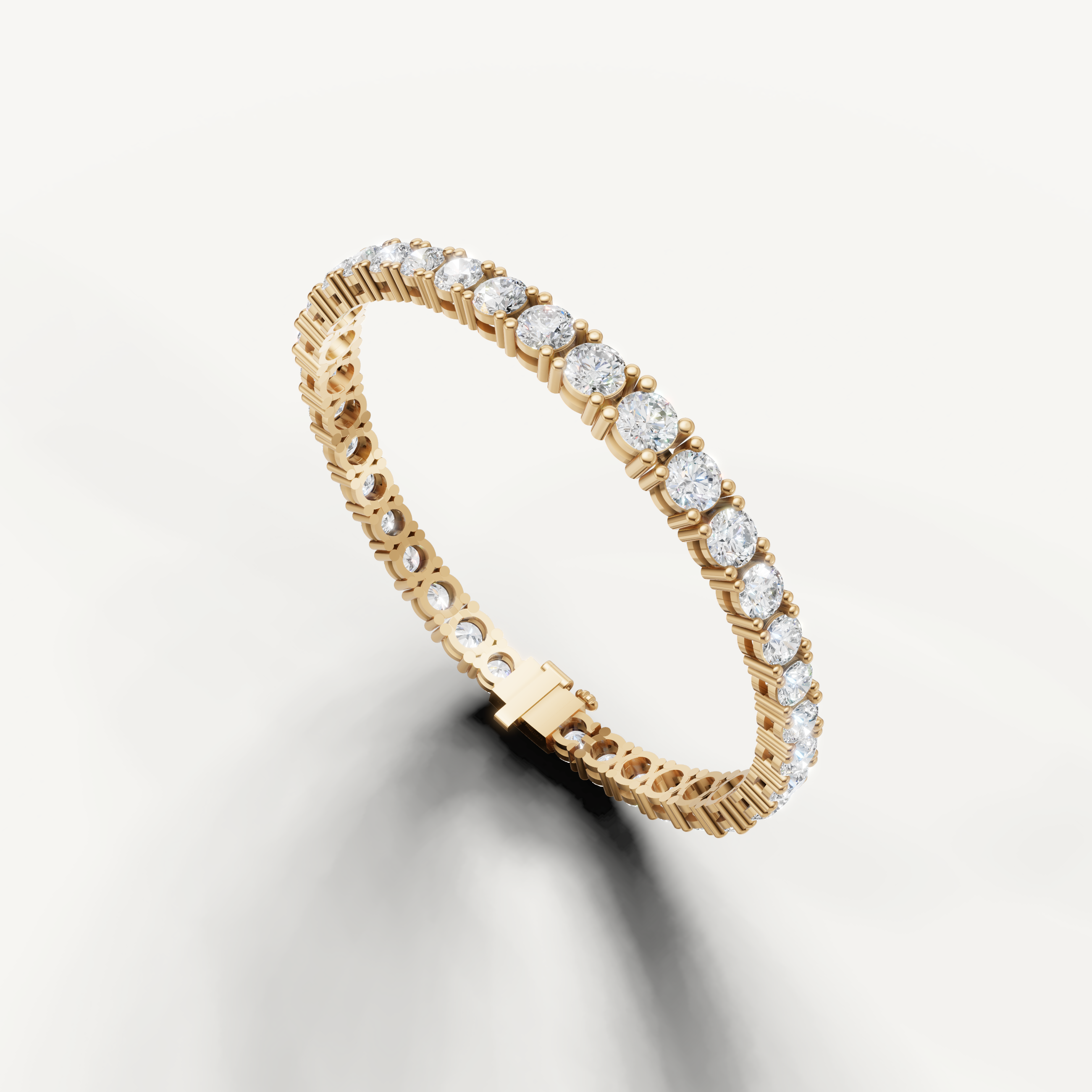 Raul Diamonds yellow gold diamond line bracelet with modern sophisticated sparkle