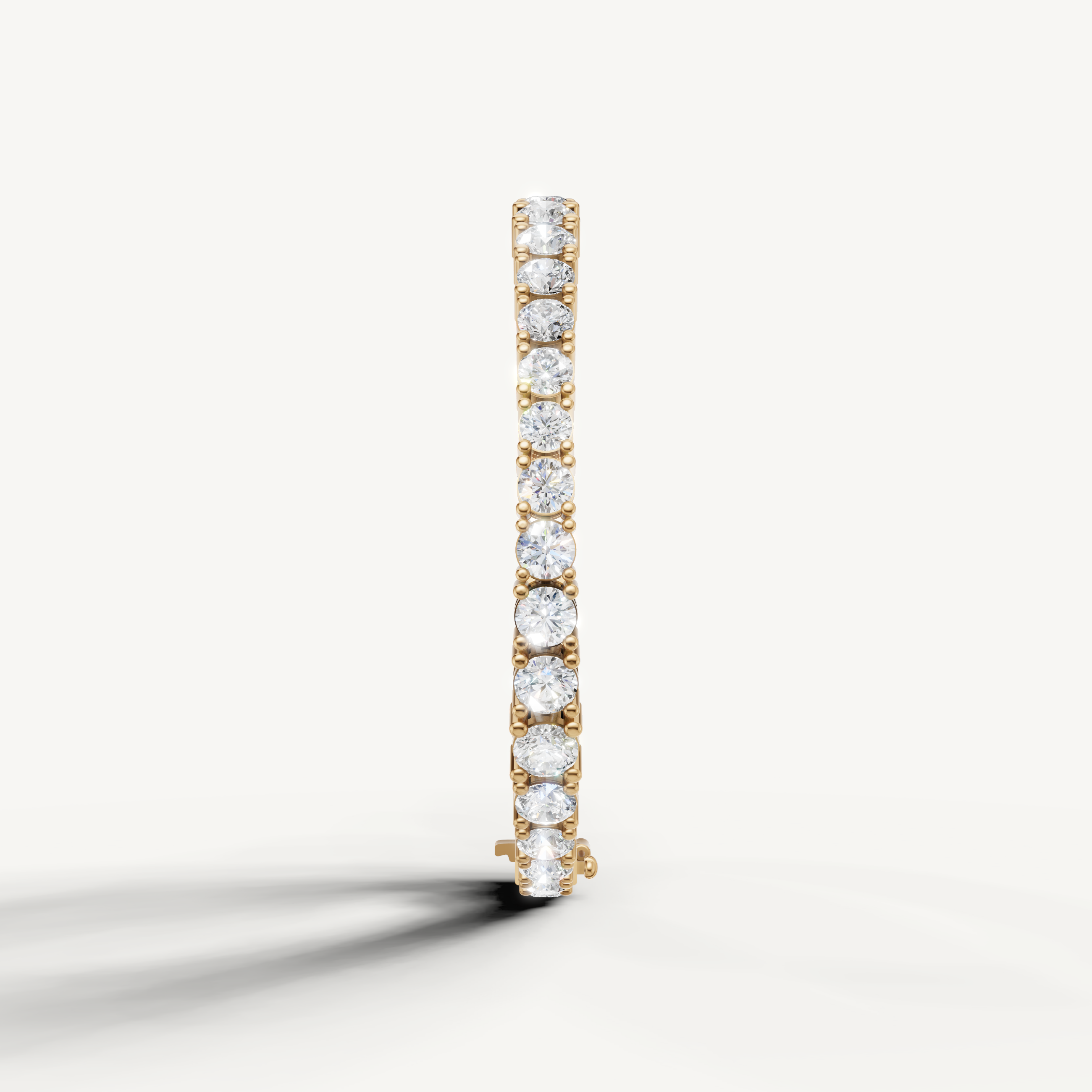 Elegant yellow gold diamond tennis bracelet by Raul Diamonds with brilliant round diamonds