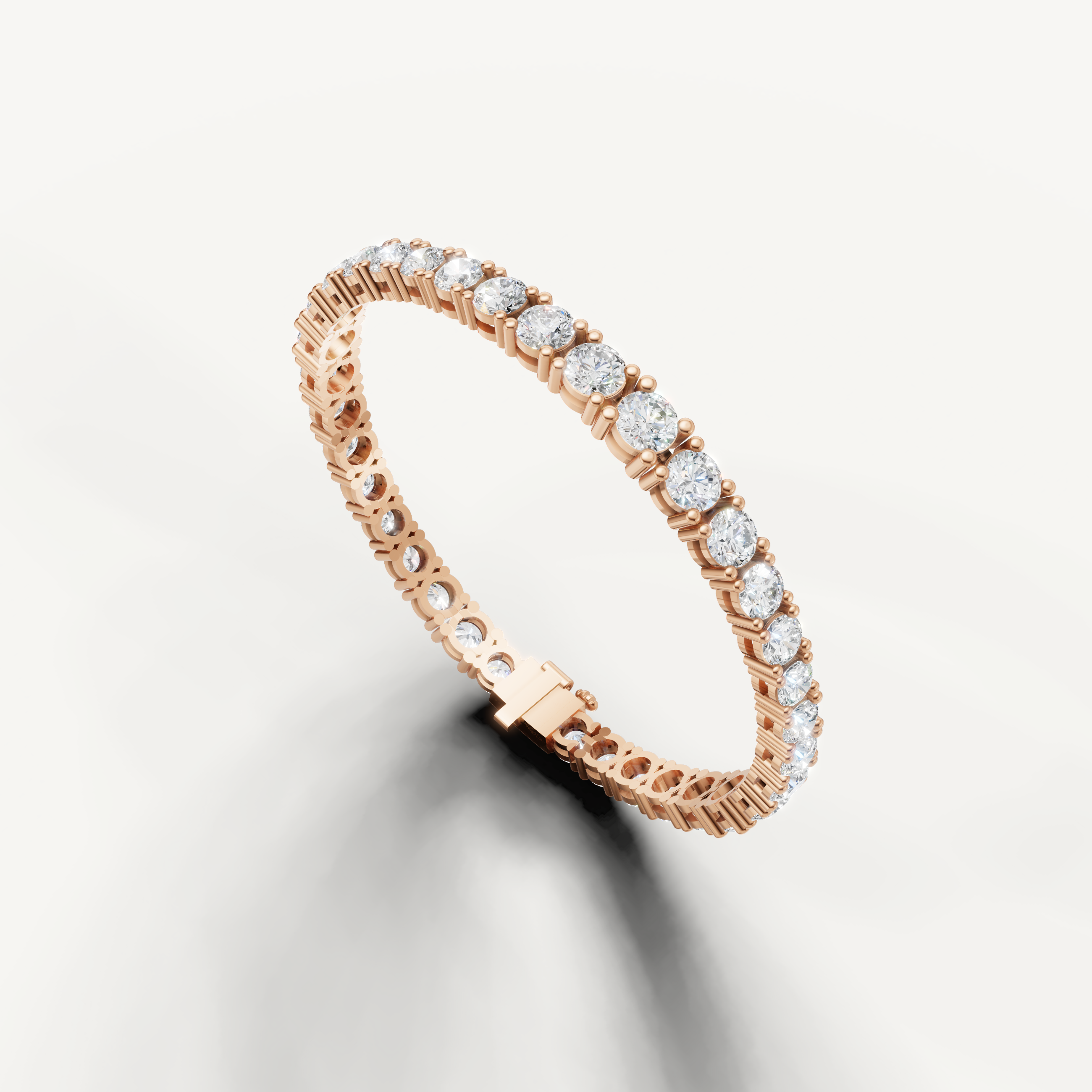 Elegant rose gold diamond line bracelet for women with modern luxury style