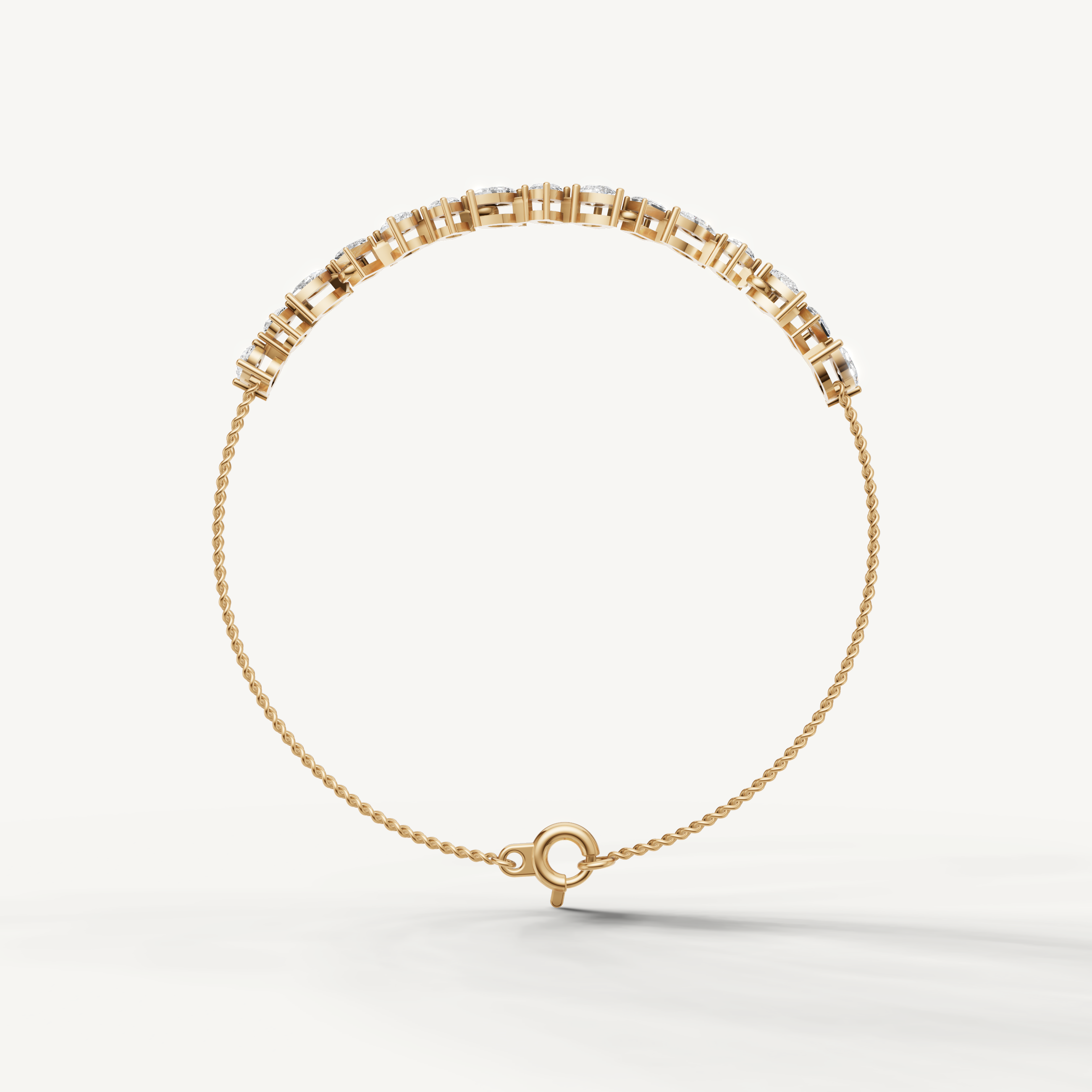 Elegant yellow gold diamond bracelet for women by Raul Diamonds jewelry collection
