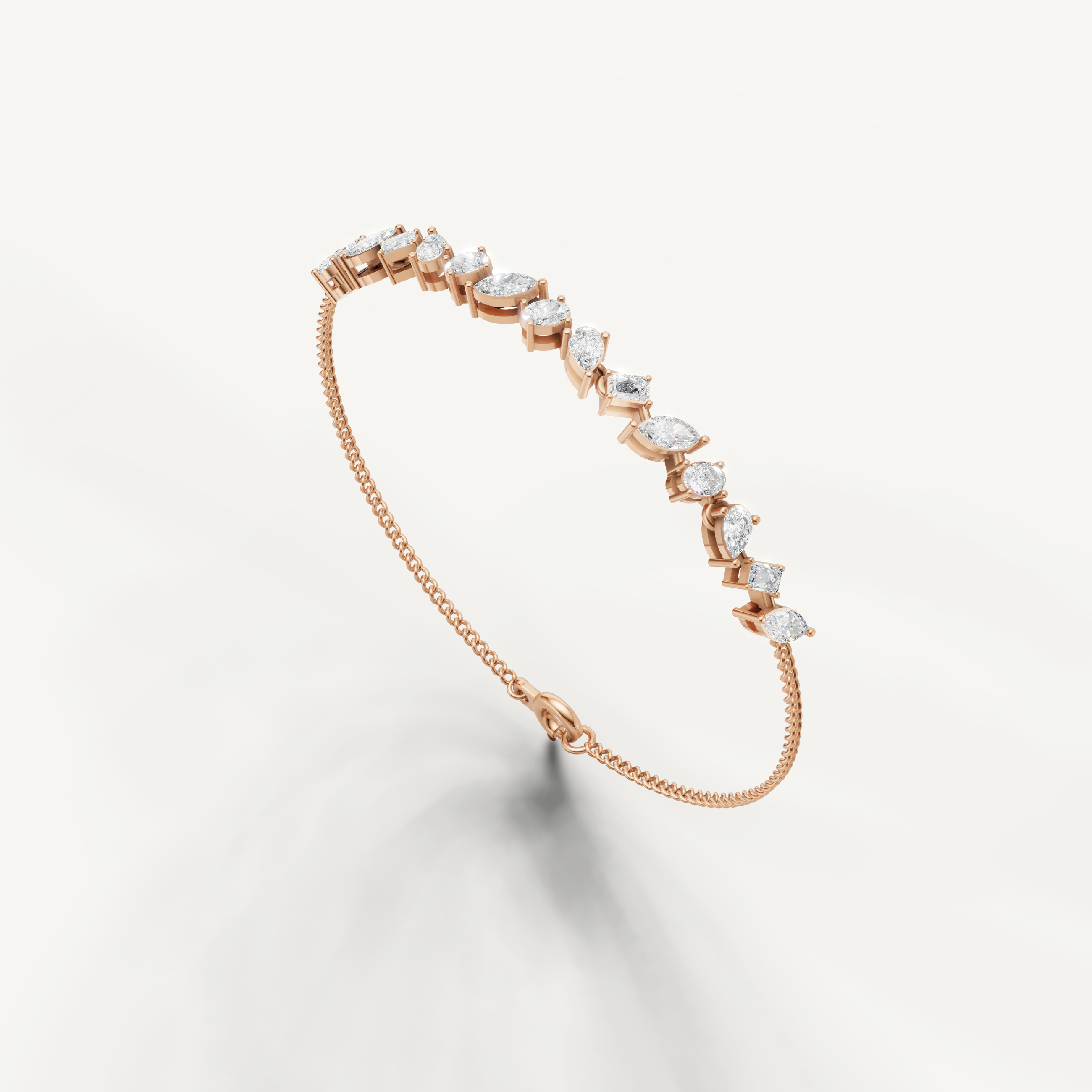 Luxury rose gold diamond bracelet for women by Raul Diamonds fine jewelry