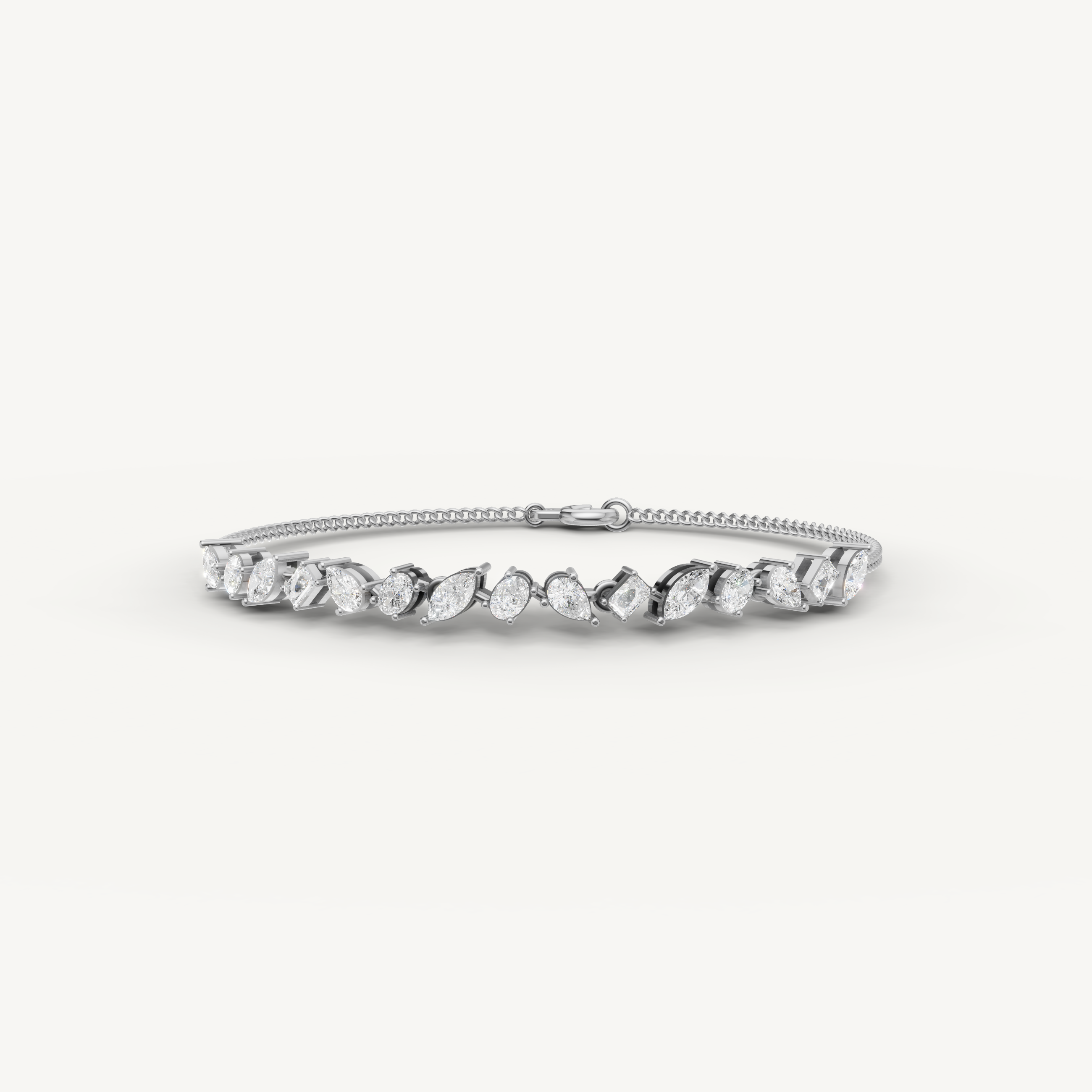 Raul Diamonds white gold marquise diamond bracelet with timeless elegance