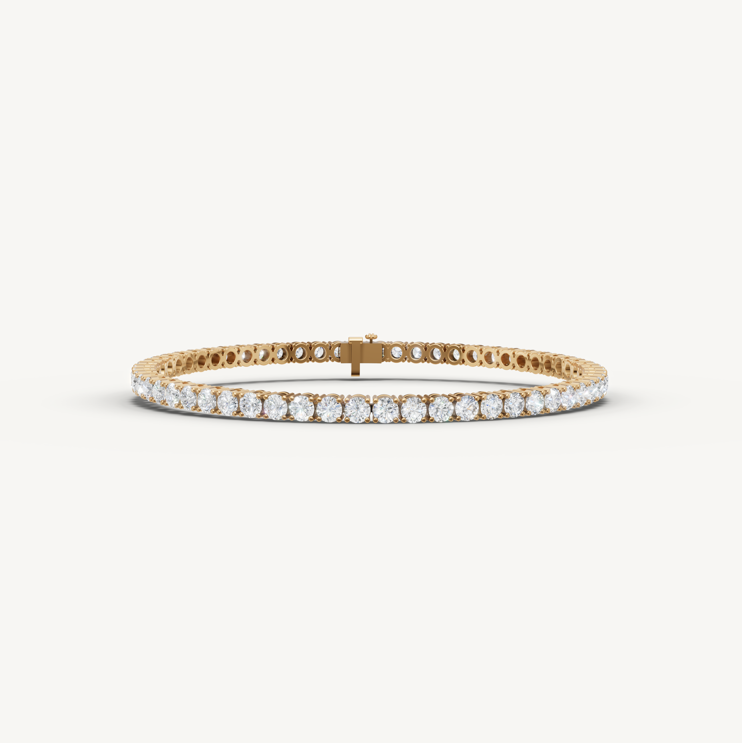 5 Carat Lab Grown Diamond Tennis Bracelet in 14K Yellow Gold