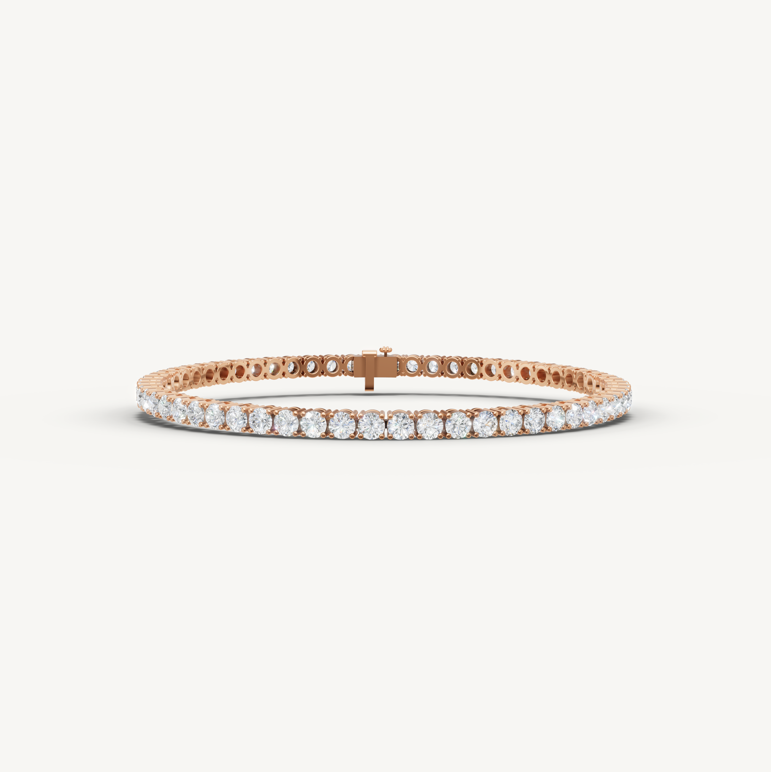 5 carat lab grown diamond tennis bracelet in rose gold by Raul Diamonds