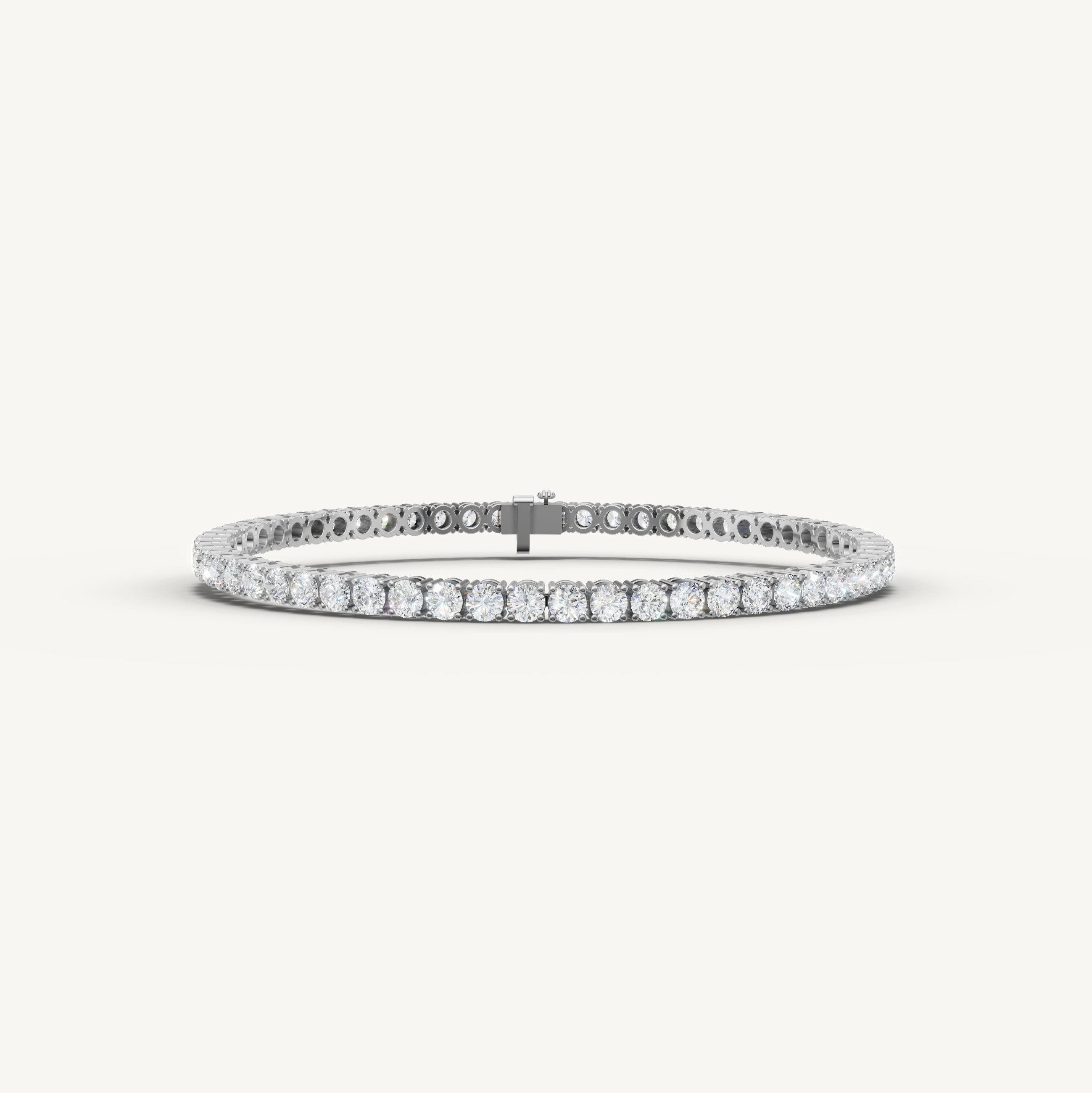 5 carat lab grown diamond tennis bracelet in white gold by Raul Diamonds