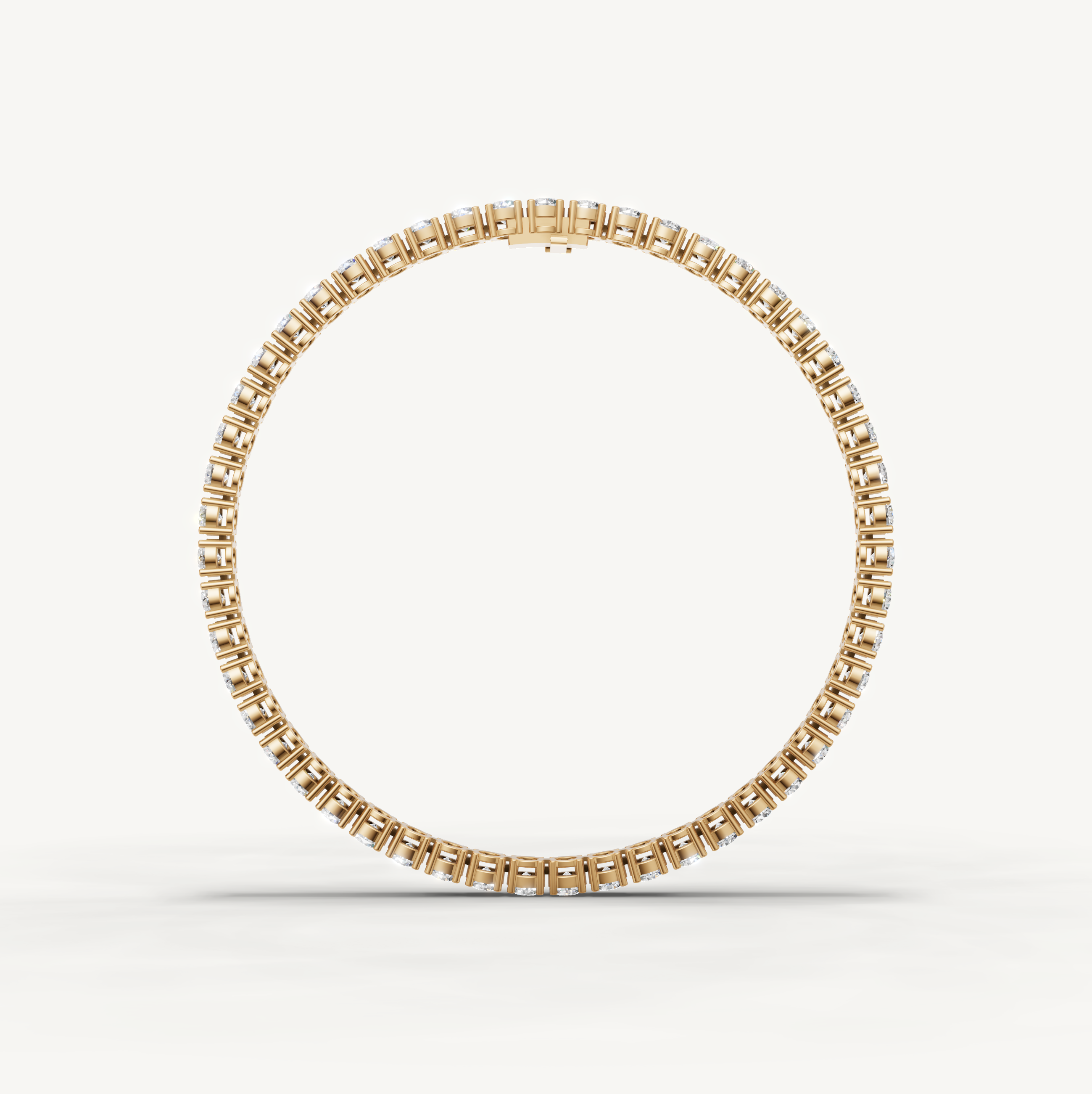 Timeless yellow gold diamond tennis bracelet with brilliant sparkle by Raul Diamonds