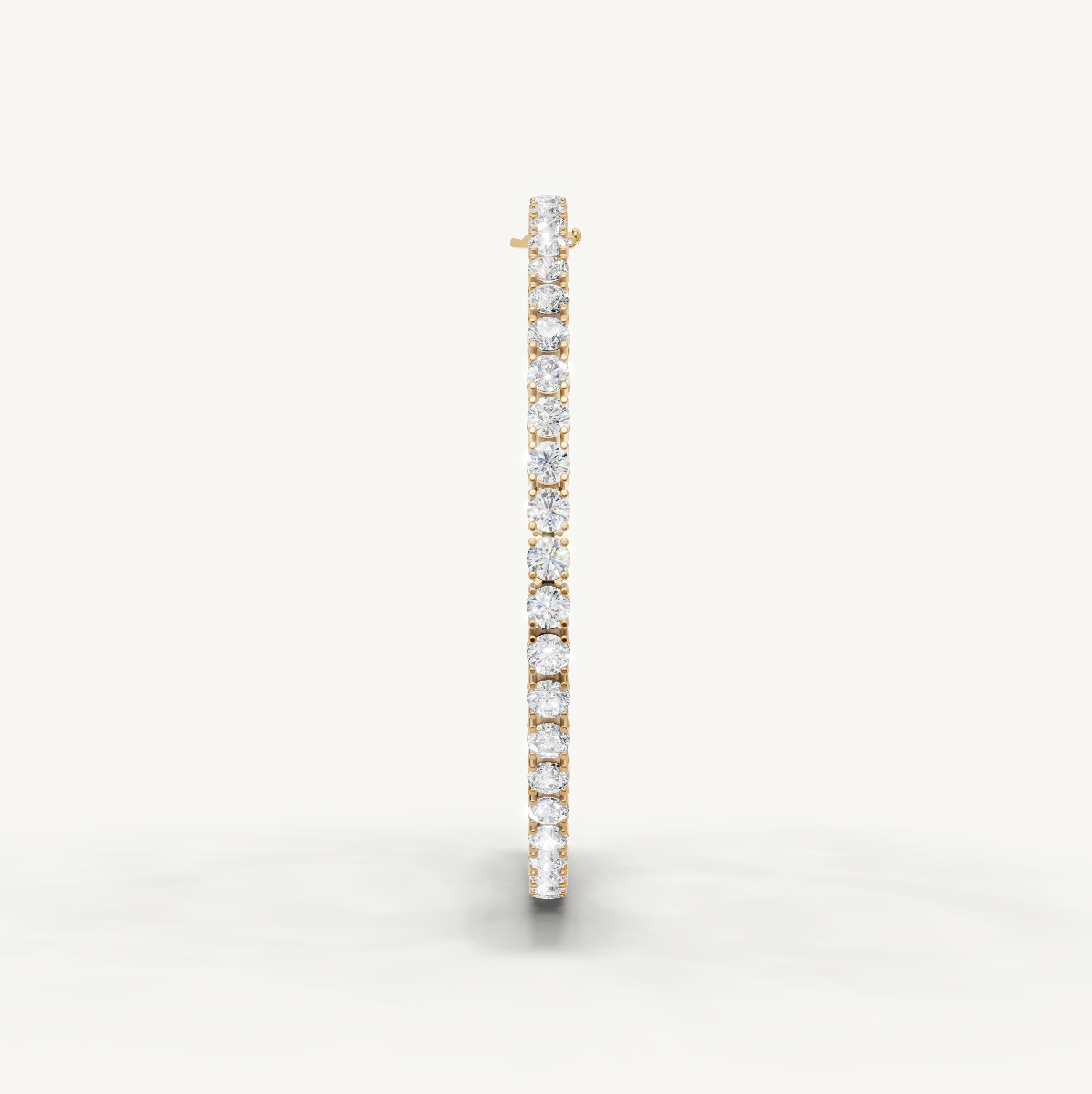 Luxury 6 carat round diamond tennis bracelet in yellow gold by Raul Diamonds