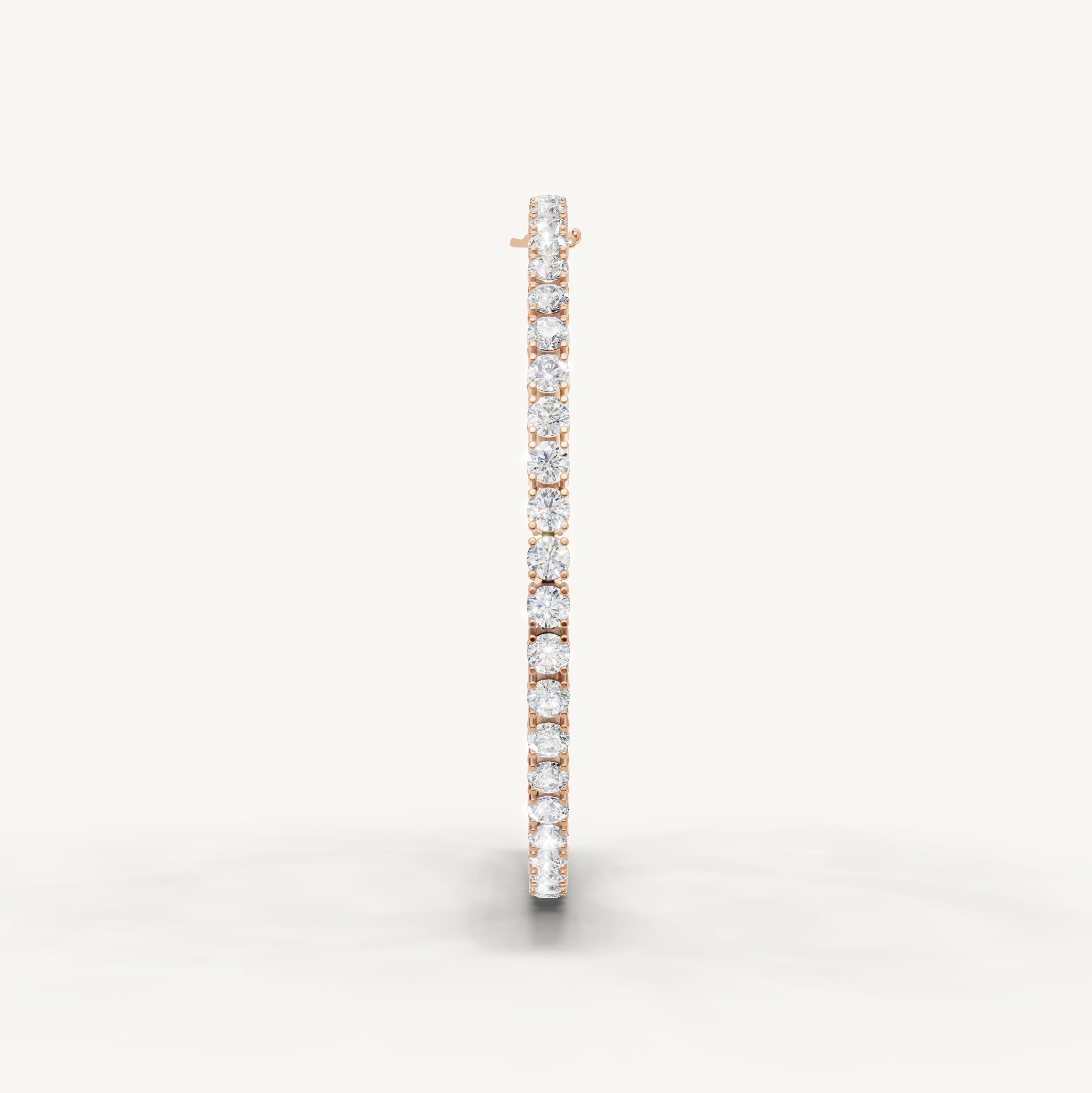 Luxury rose gold diamond tennis bracelet with round lab grown diamonds by Raul Diamonds