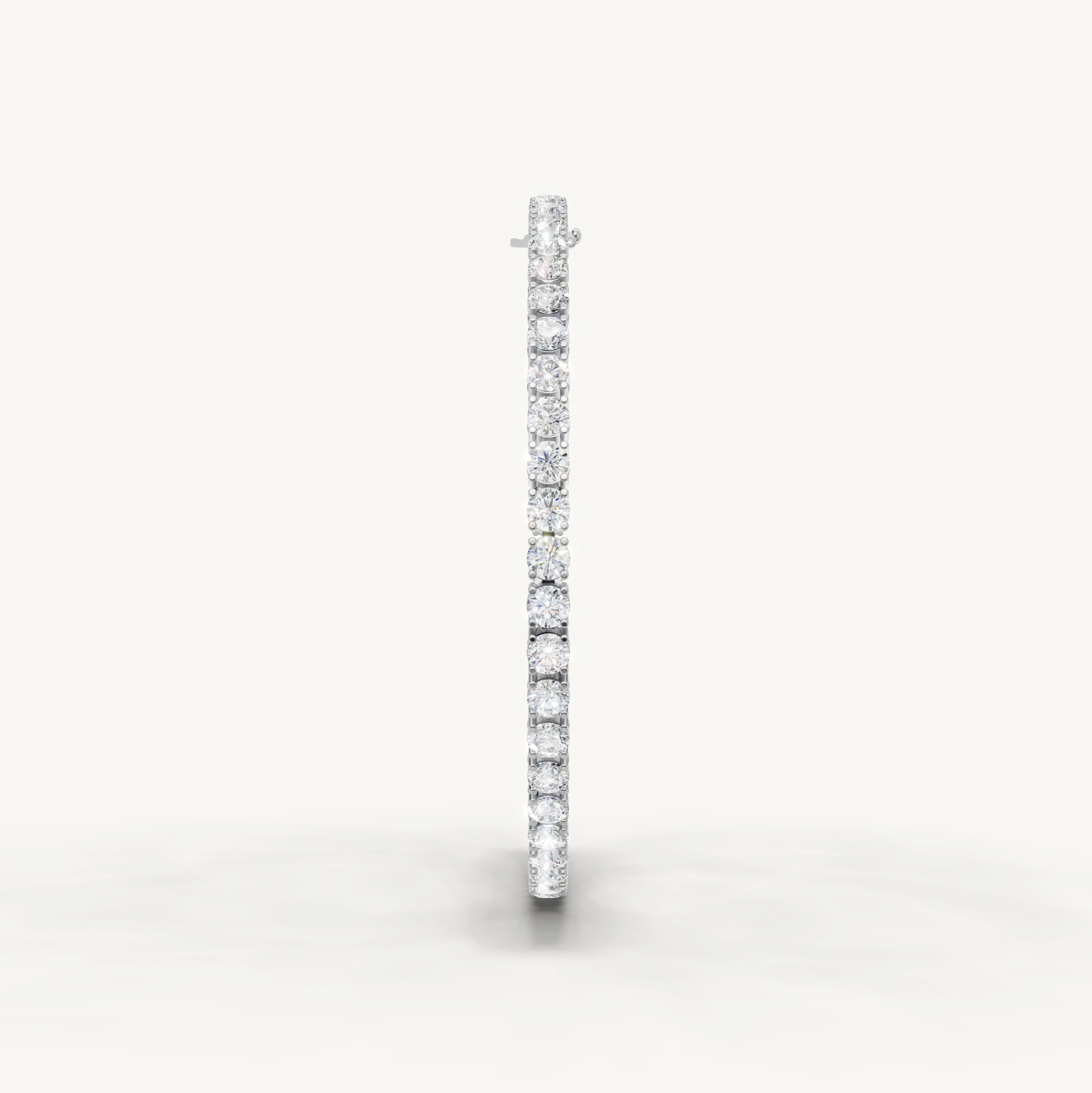 Luxury white gold diamond tennis bracelet with round lab grown diamonds by Raul Diamonds