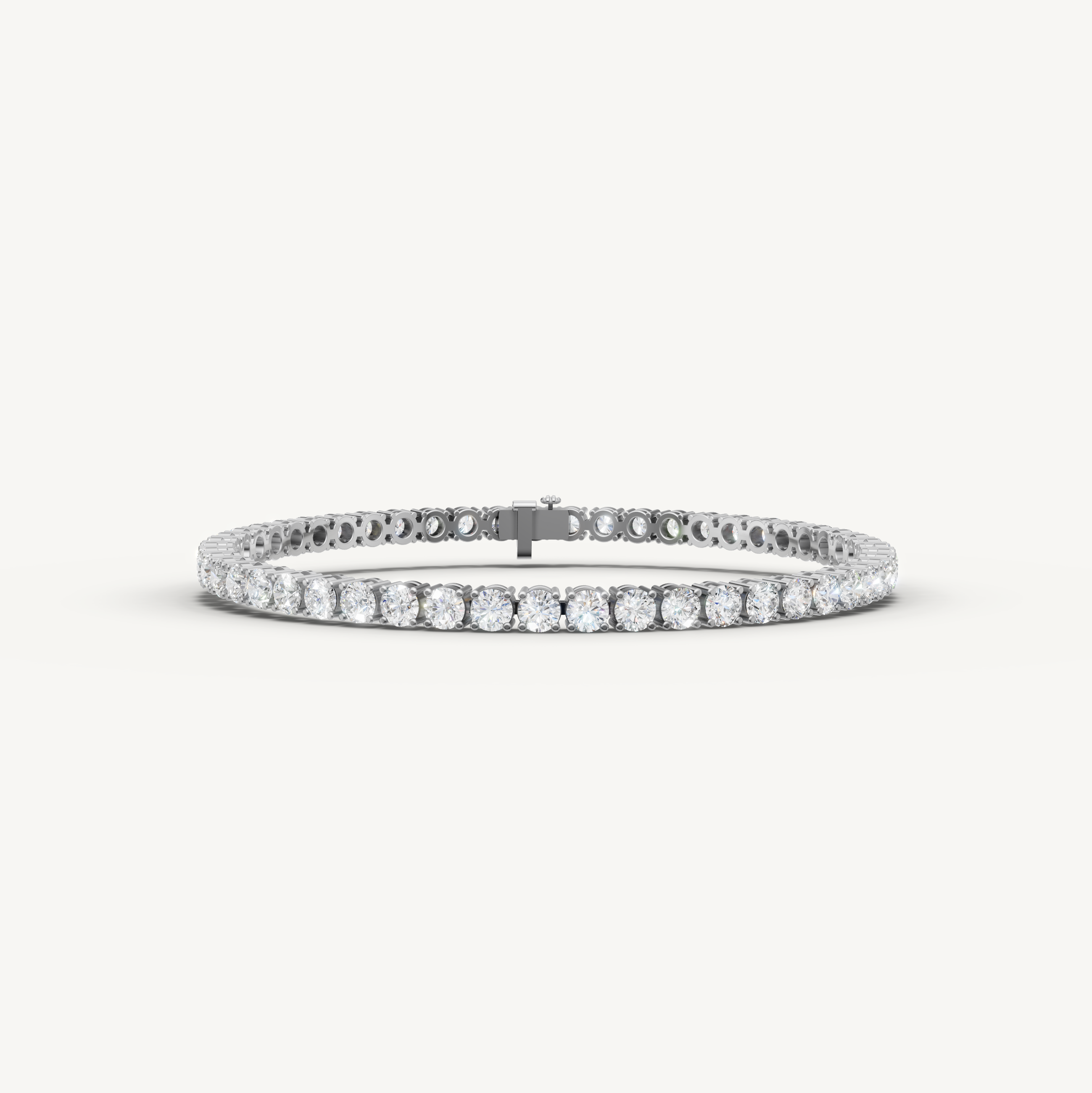 6 carat lab grown diamond tennis bracelet in 14K white gold by Raul Diamonds
