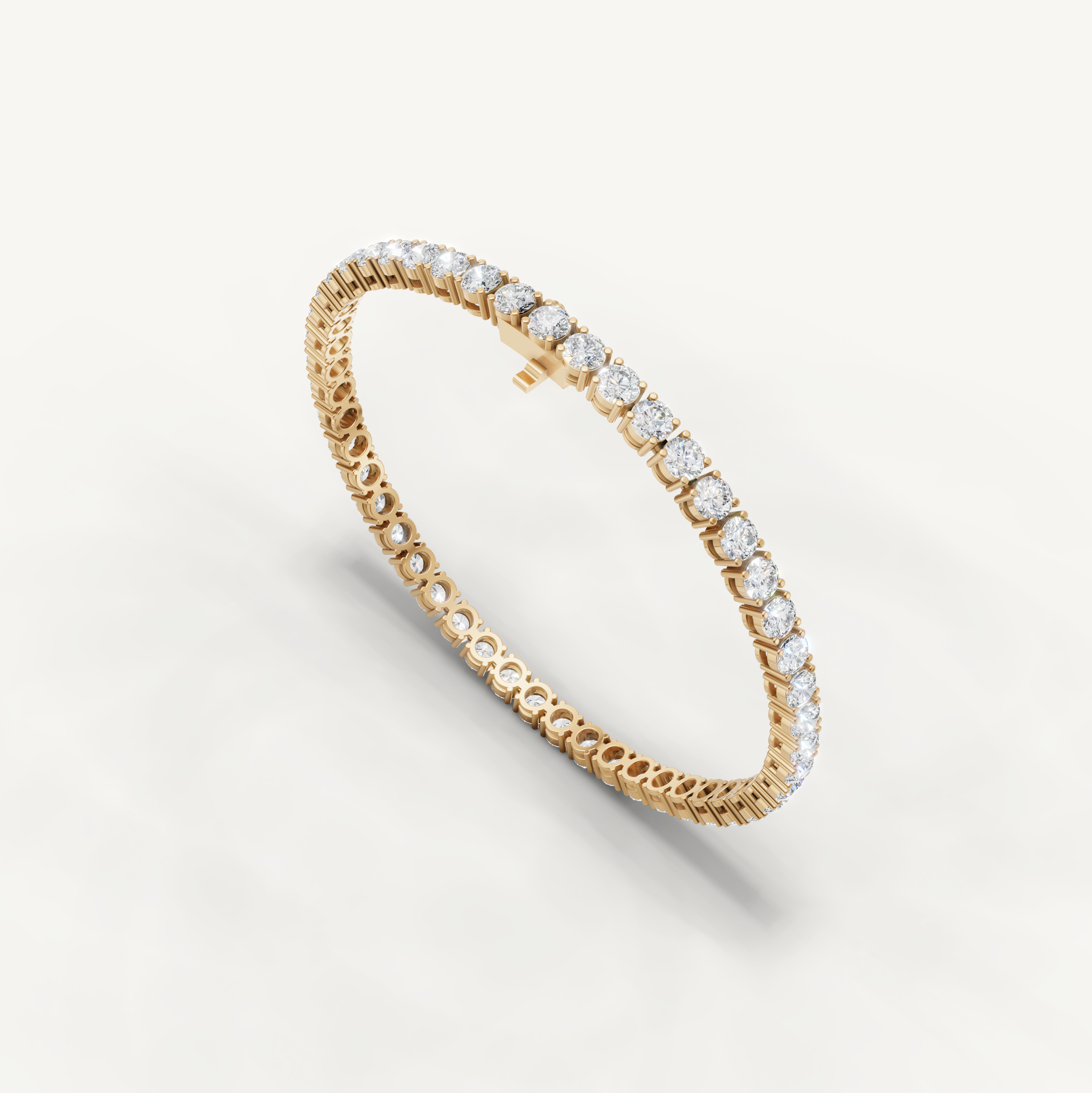 Elegant 7 Carat Diamond Tennis Bracelet for Women in Yellow Gold by Raul Diamonds