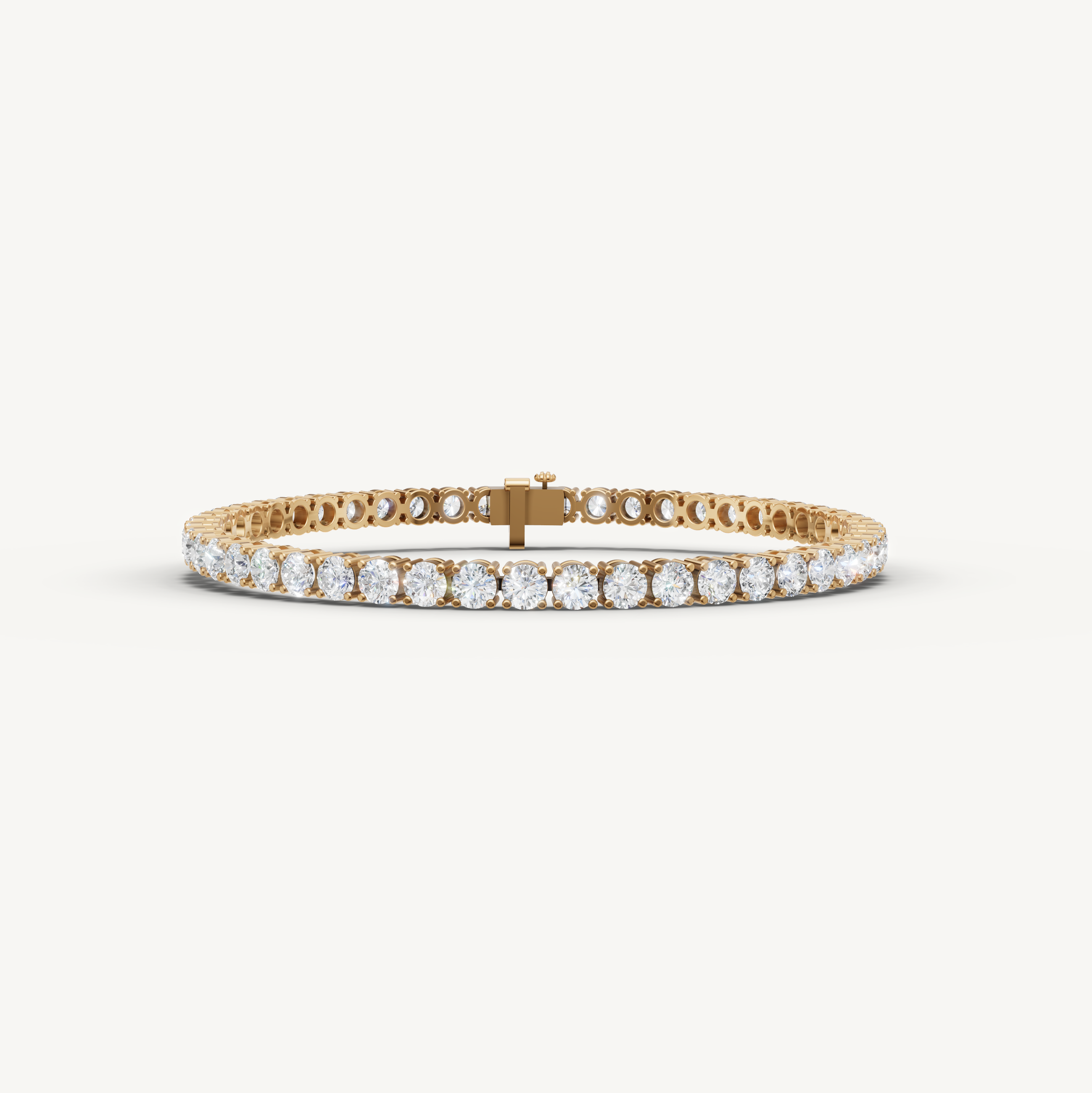 7 Carat Lab Grown Diamond Tennis Bracelet in 14K Yellow Gold