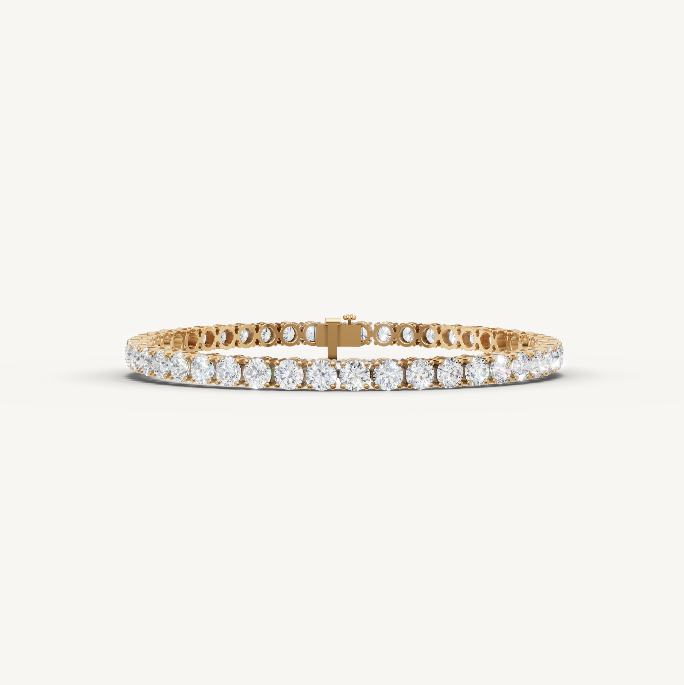 8 Carat Lab Grown Diamond Tennis Bracelet in 14K Yellow Gold