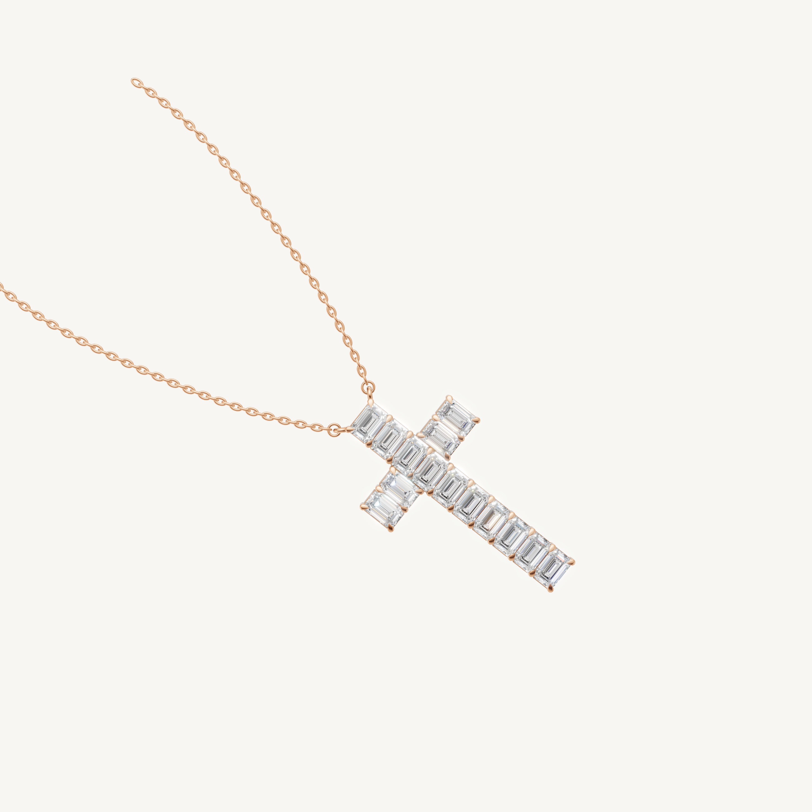 Fine Jewelry Lab Grown Diamond Cross Pendant by Raul Diamonds