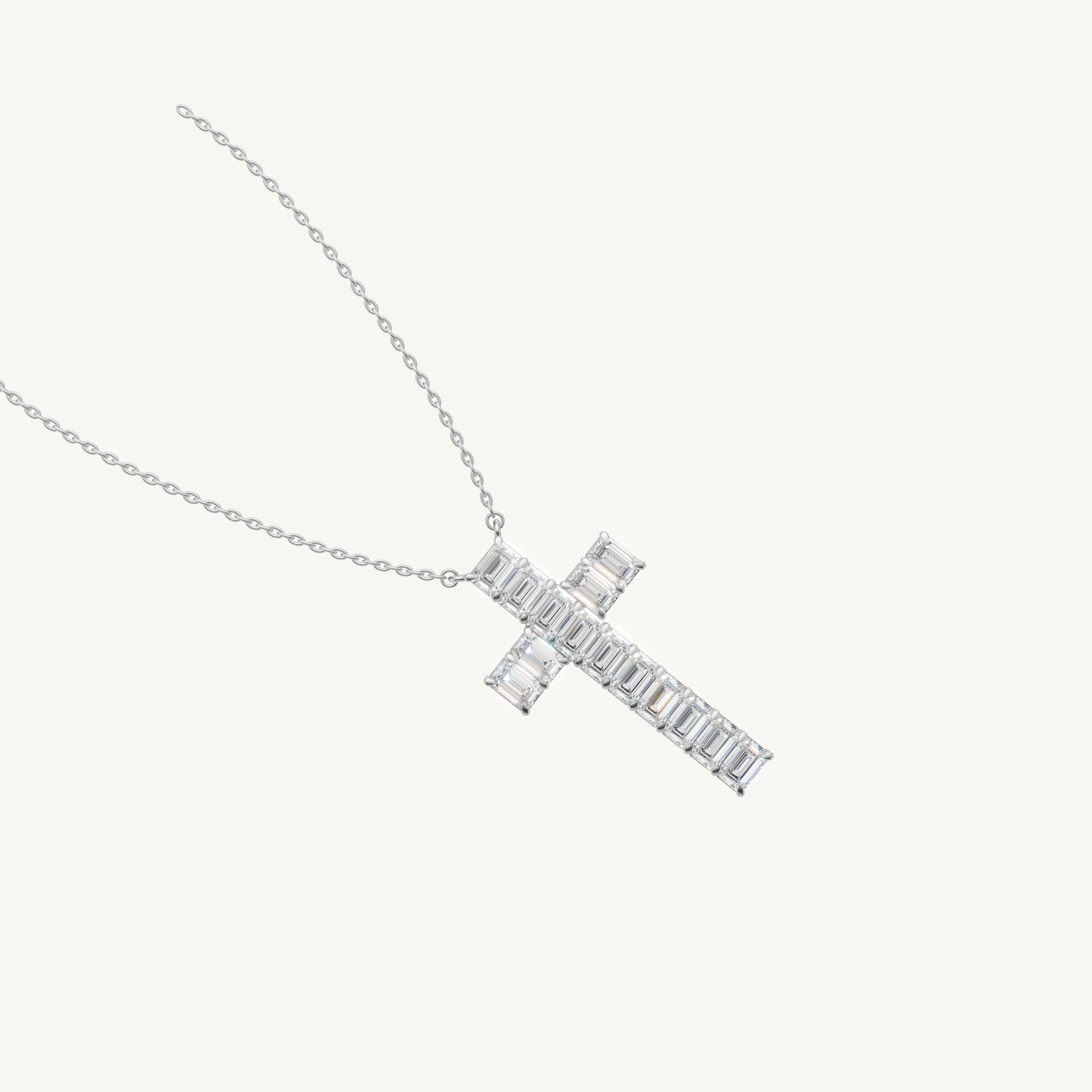 Fine Jewelry Lab Grown Diamond Cross Pendant by Raul Diamonds