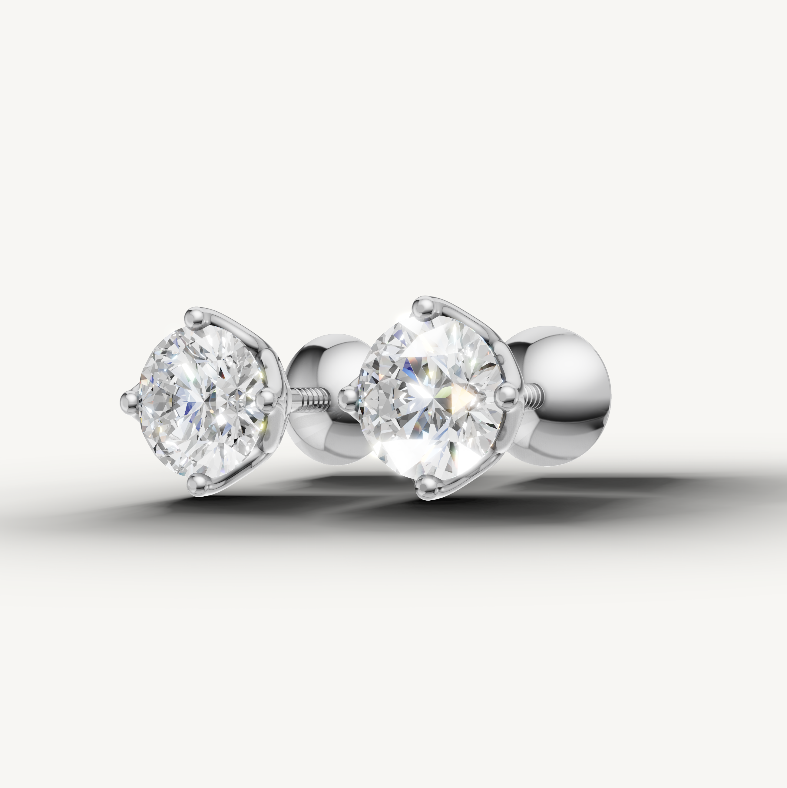Raul Diamonds white gold minimalist diamond stud earrings for luxury jewelry lovers
