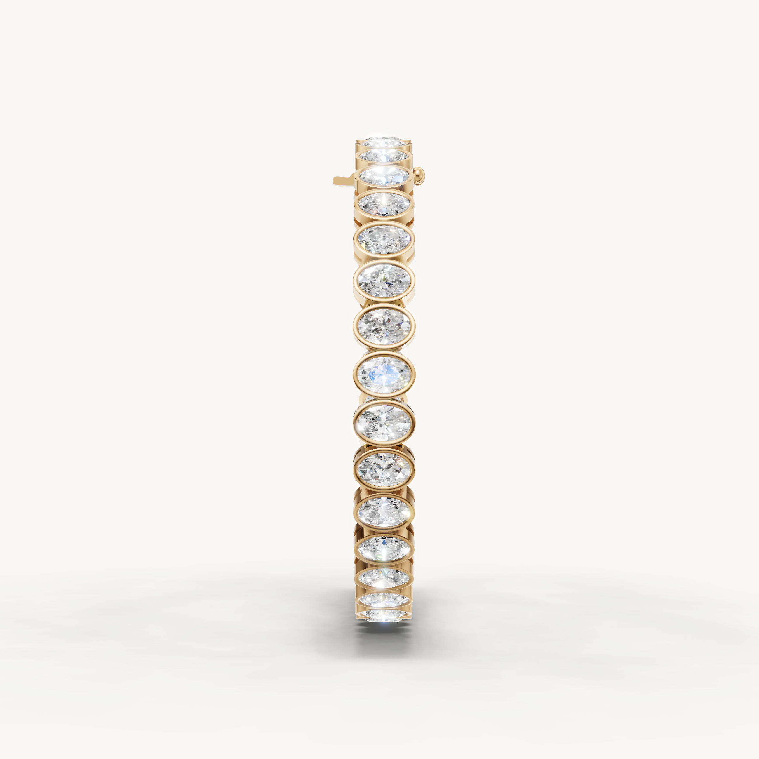 Oval Lab Grown Diamond Tennis Bracelet in 14K Rose Gold