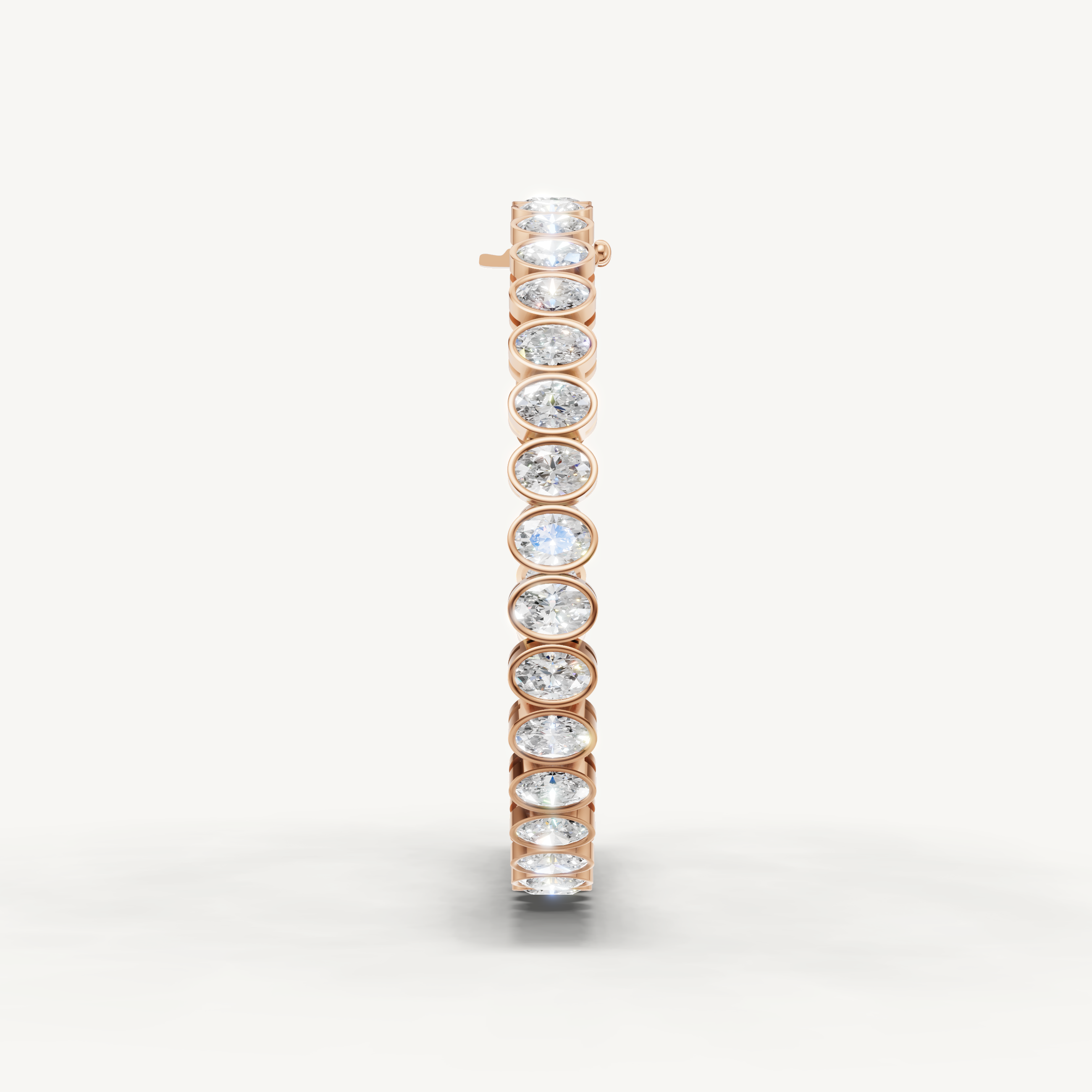Oval Lab Grown Diamond Tennis Bracelet in 14K Rose Gold