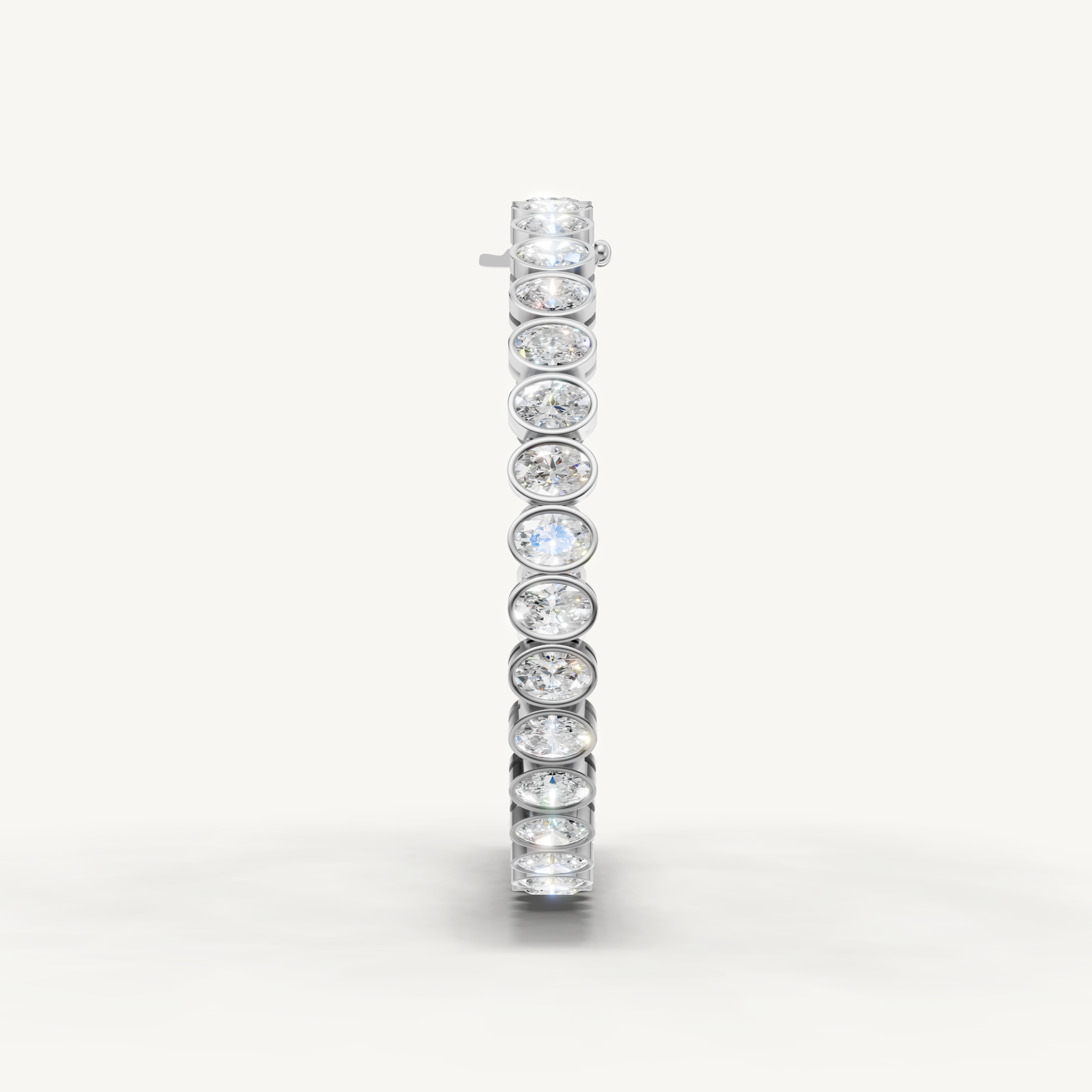 Oval Lab Grown Diamond Tennis Bracelet in 14K Rose Gold