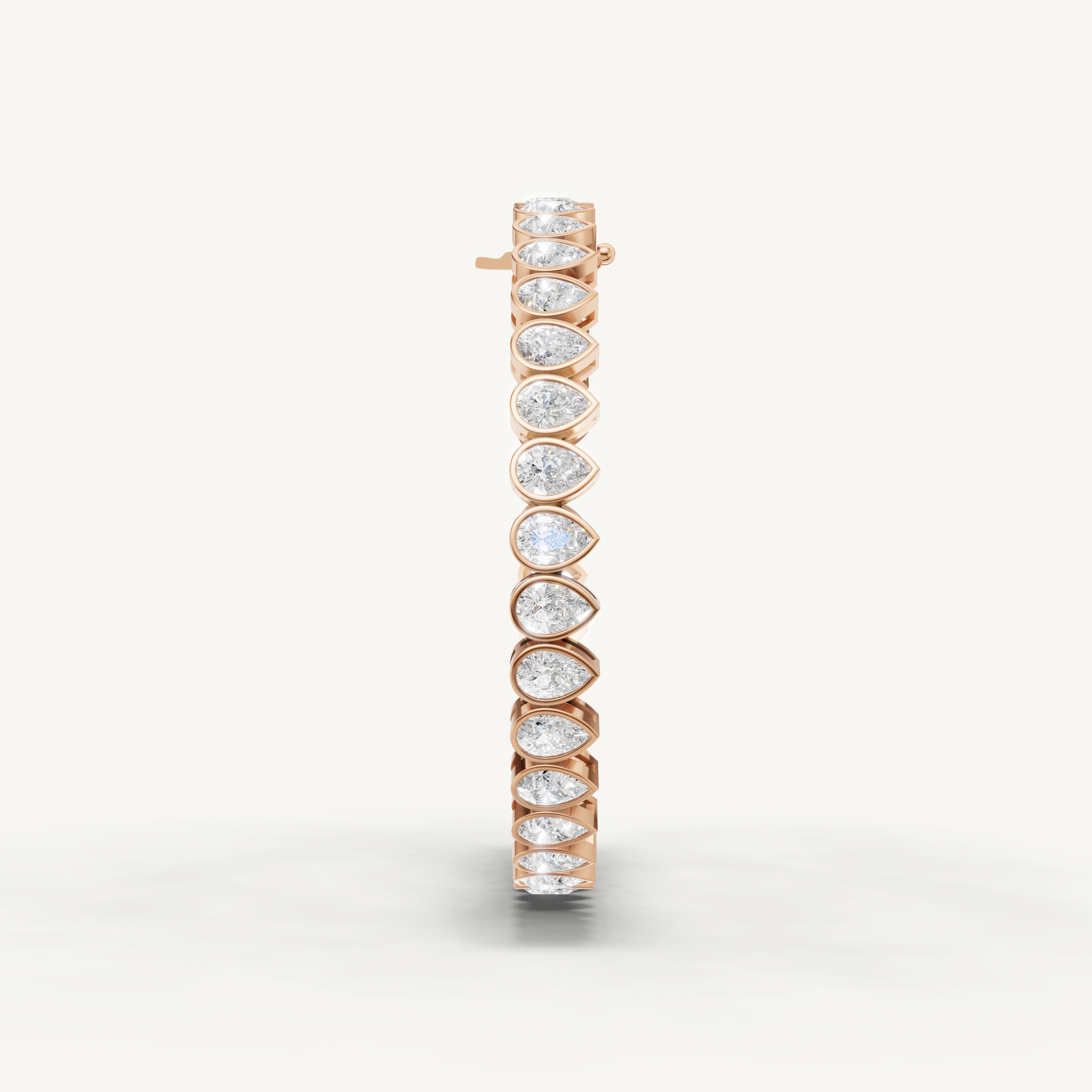 Pear Lab Grown Diamond Tennis Bracelet in 14K Gold