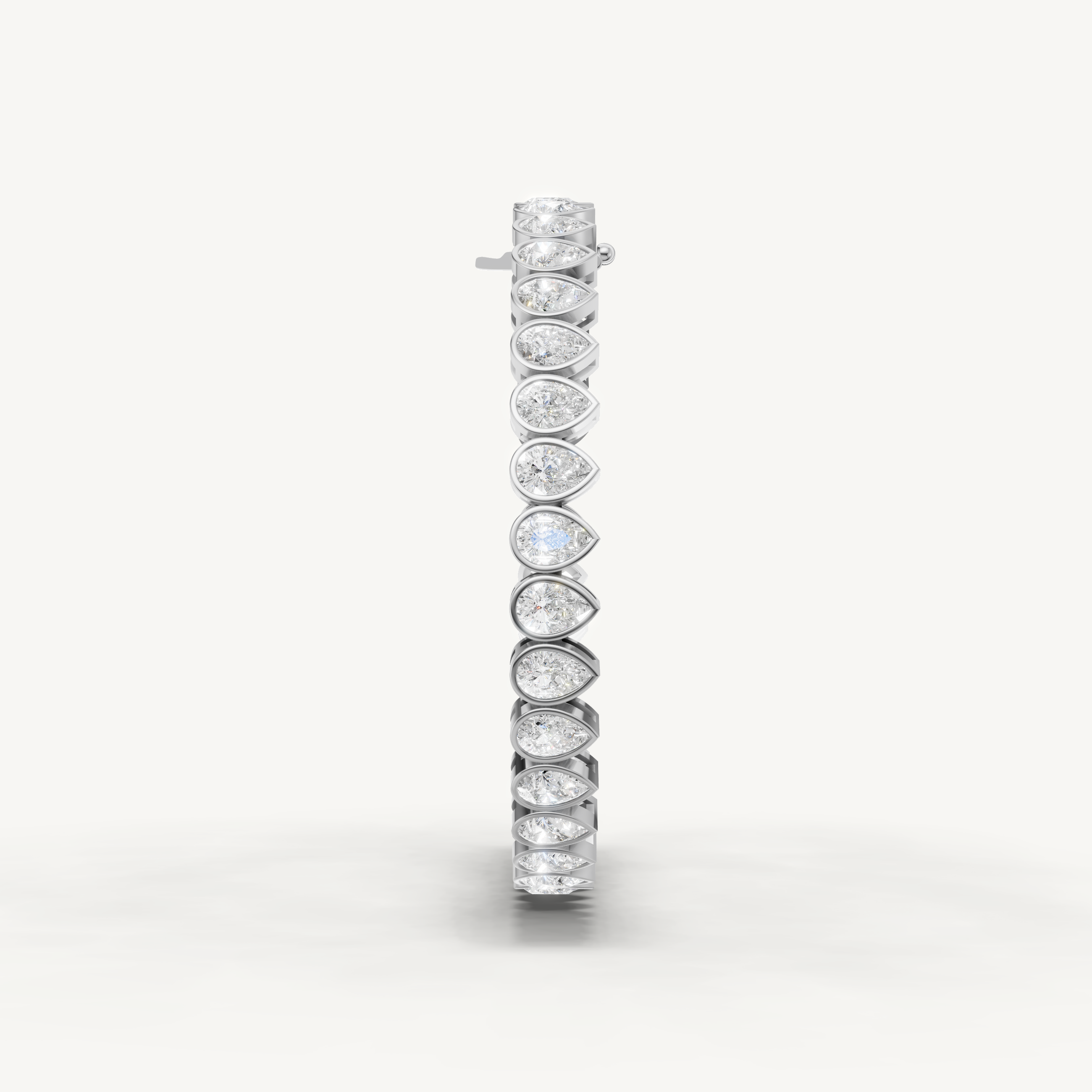 Pear Lab Grown Diamond Tennis Bracelet in 14K Gold
