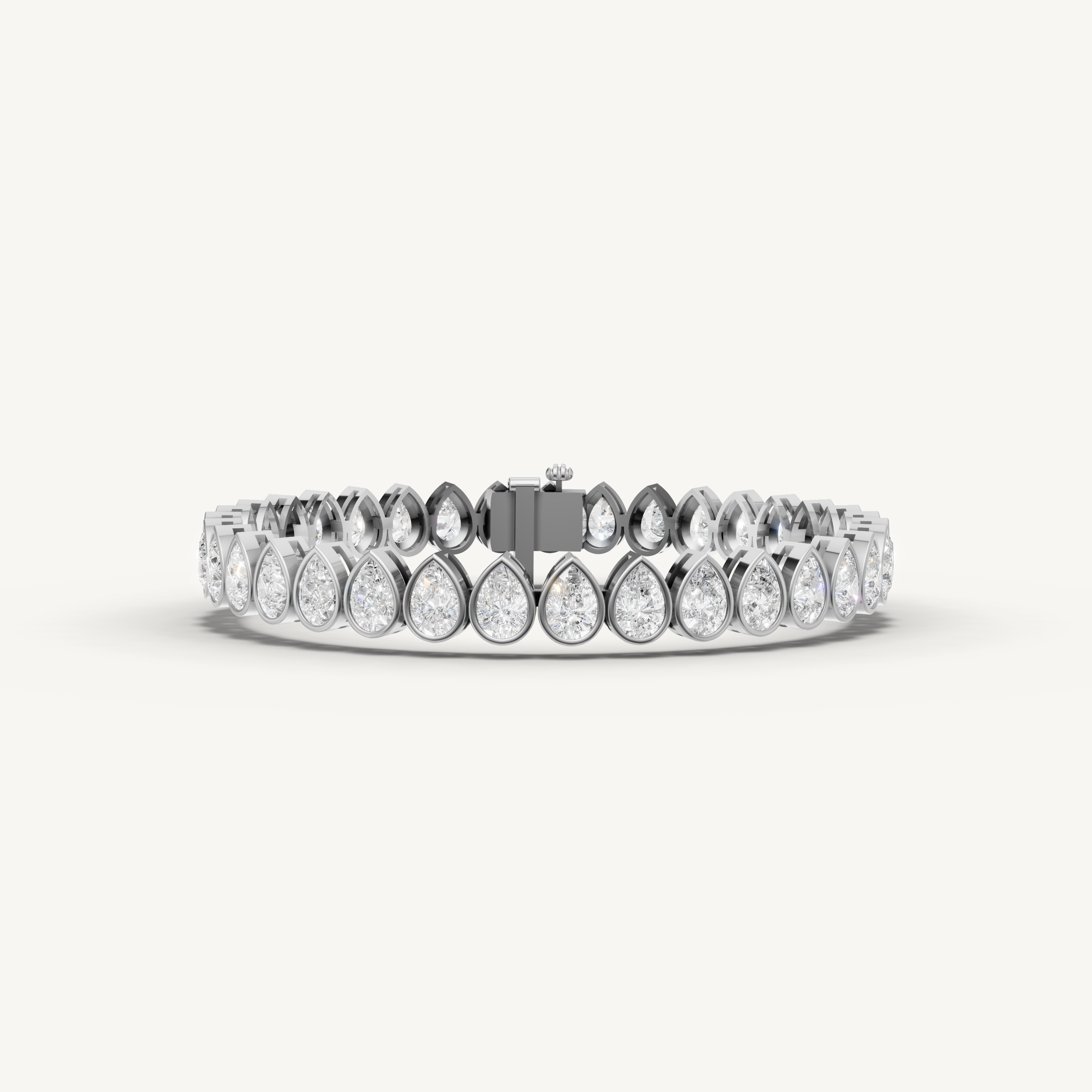 Pear Lab Grown Diamond Tennis Bracelet in 14K Gold